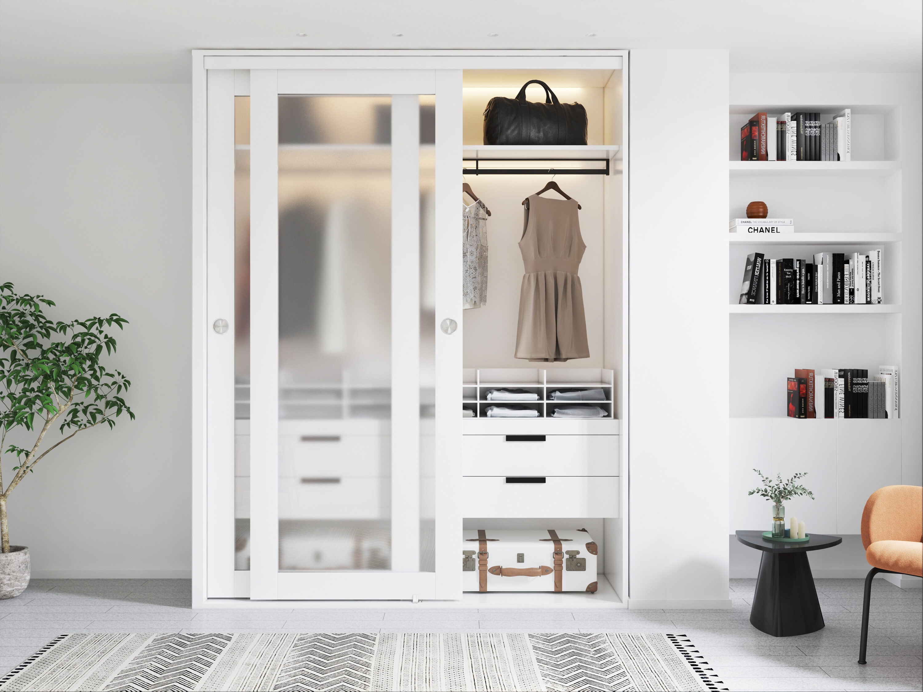 CALHOME GC03-1L-72-F-WHITE Barn-Doors - View #3