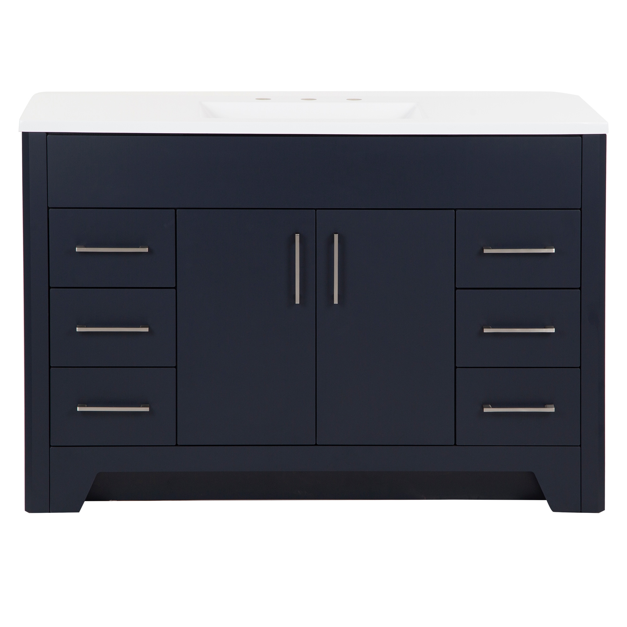 Diamond NOW Torrey 49-in Black Single Sink Bathroom Vanity with White  Cultured Marble Top in the Bathroom Vanities with Tops department at  Lowes.com
