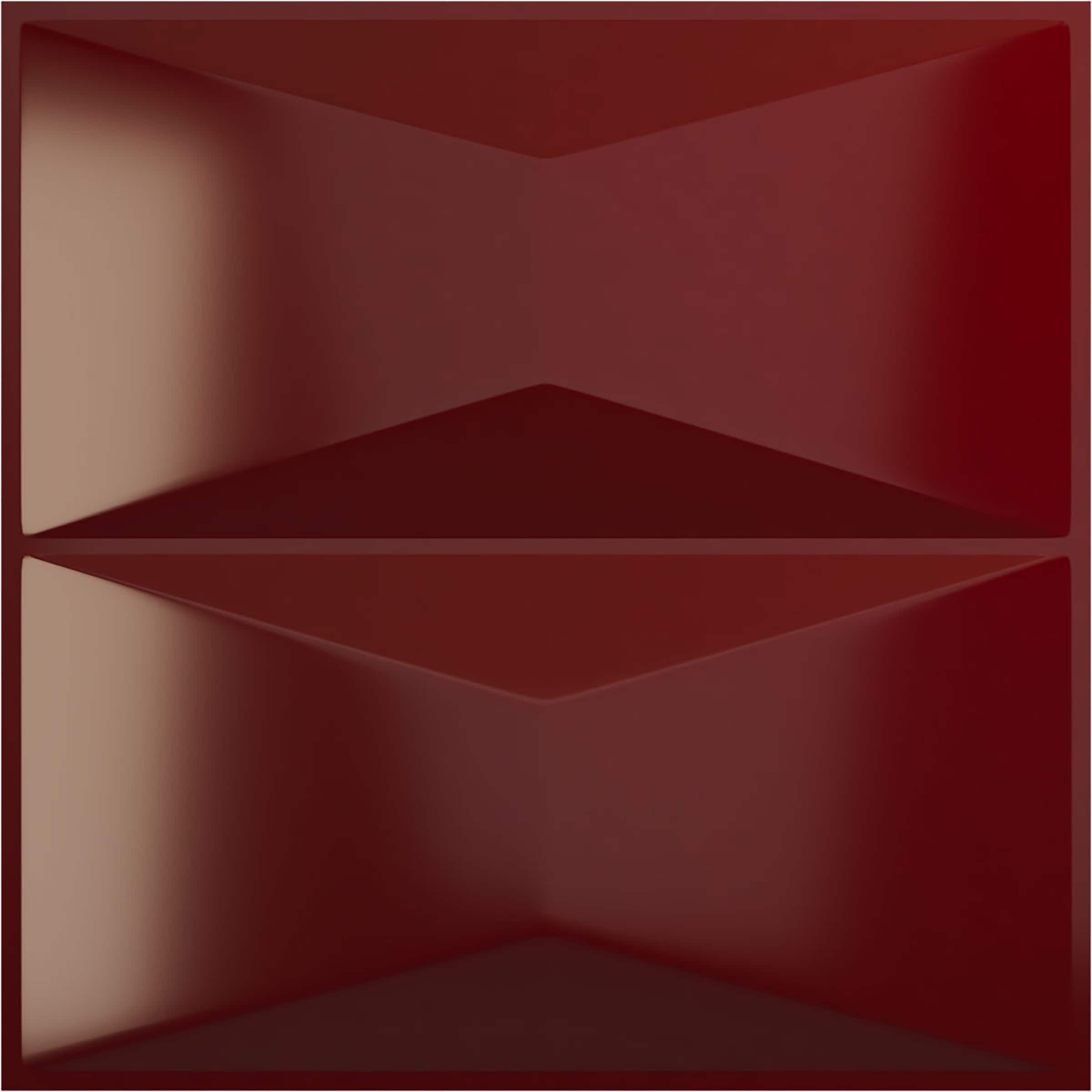 Ekena Millwork WP12X12ABHML 11-7/8-in x 11-7/8-in Embossed Gloss Merlot PVC Wall Panel