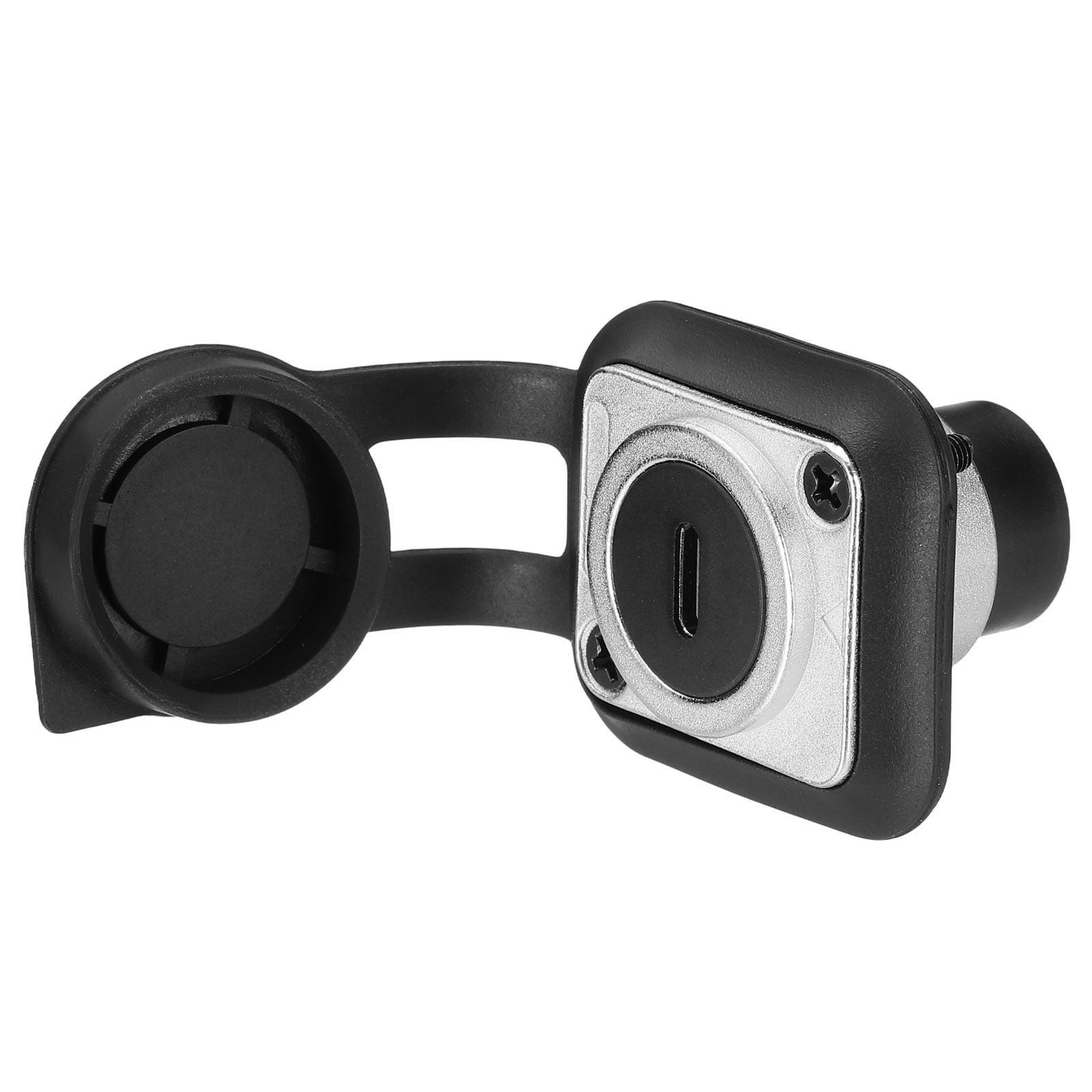 Unique Bargains USB-C Panel Mount Adapter with Dust Cover Type-C Panel Mount Coupler Pass Through Connector Female to Female Bulkhead Extension Adapter for Data Transfer/Charging Silver #S26081102UX3818