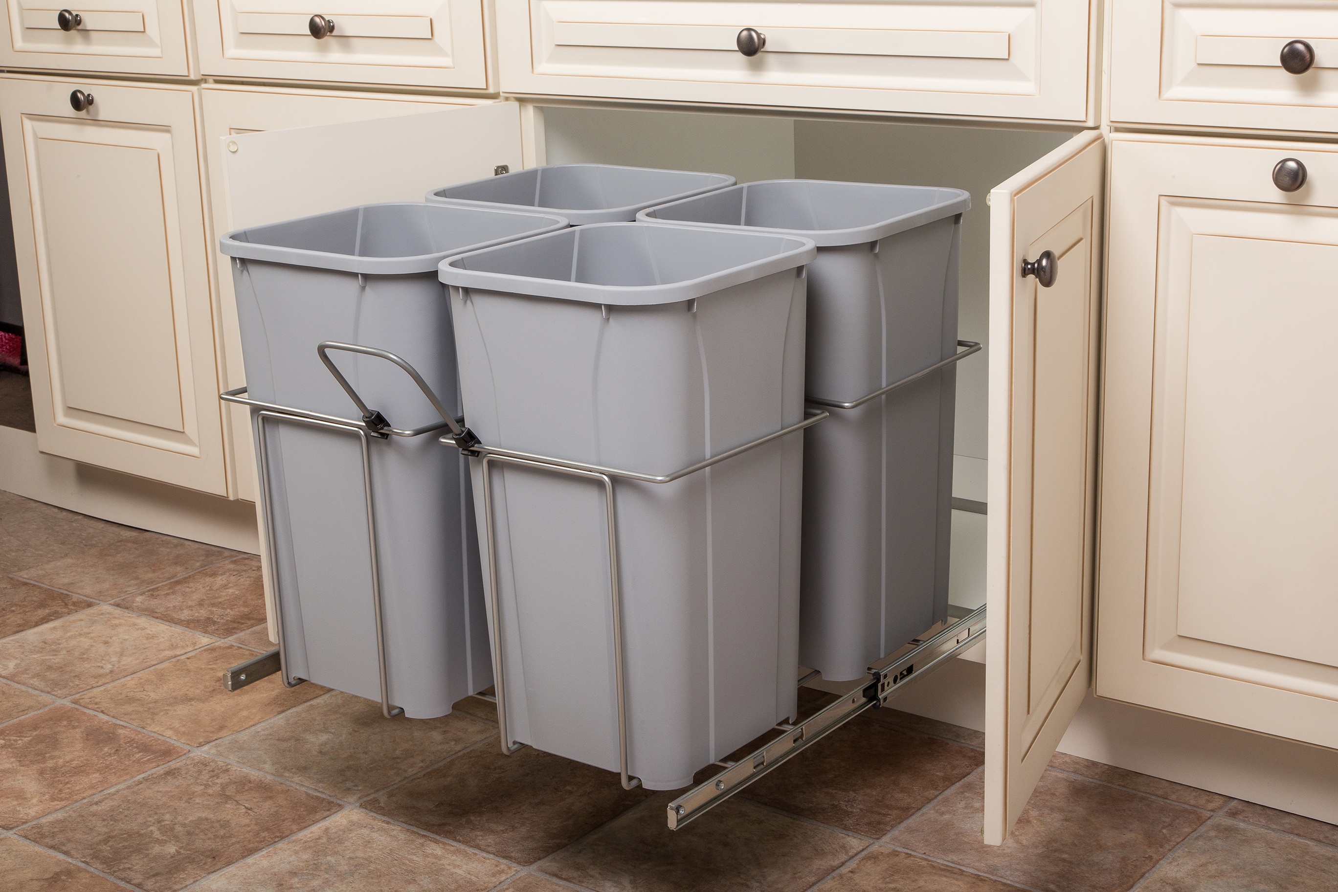 KV 35 QUART DOUBLE PULLOUT WASTE BIN