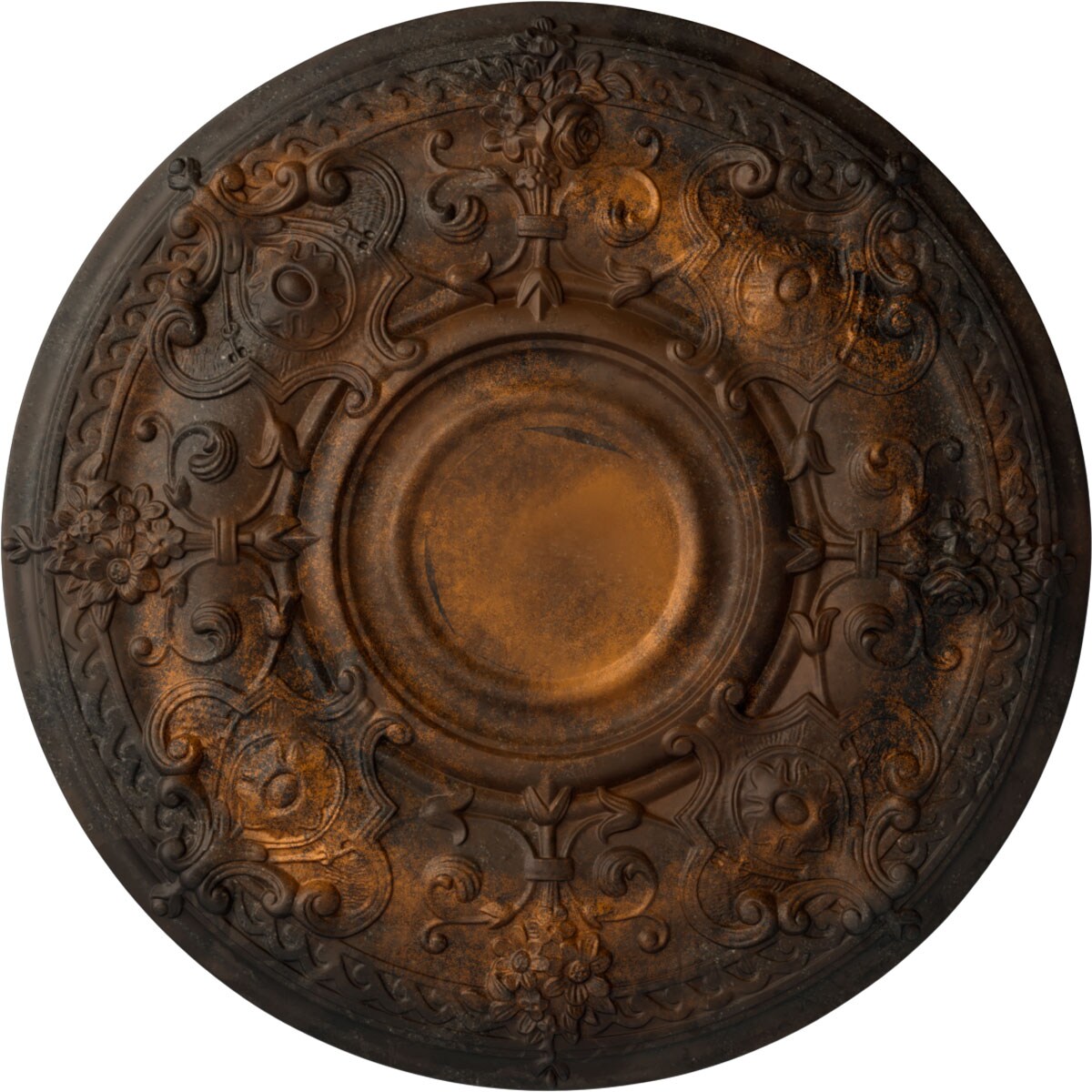 Ekena Millwork CM28OSRUS Oslo 28.125-in W x 28.125-in L Rust Polyurethane Ceiling Medallion
