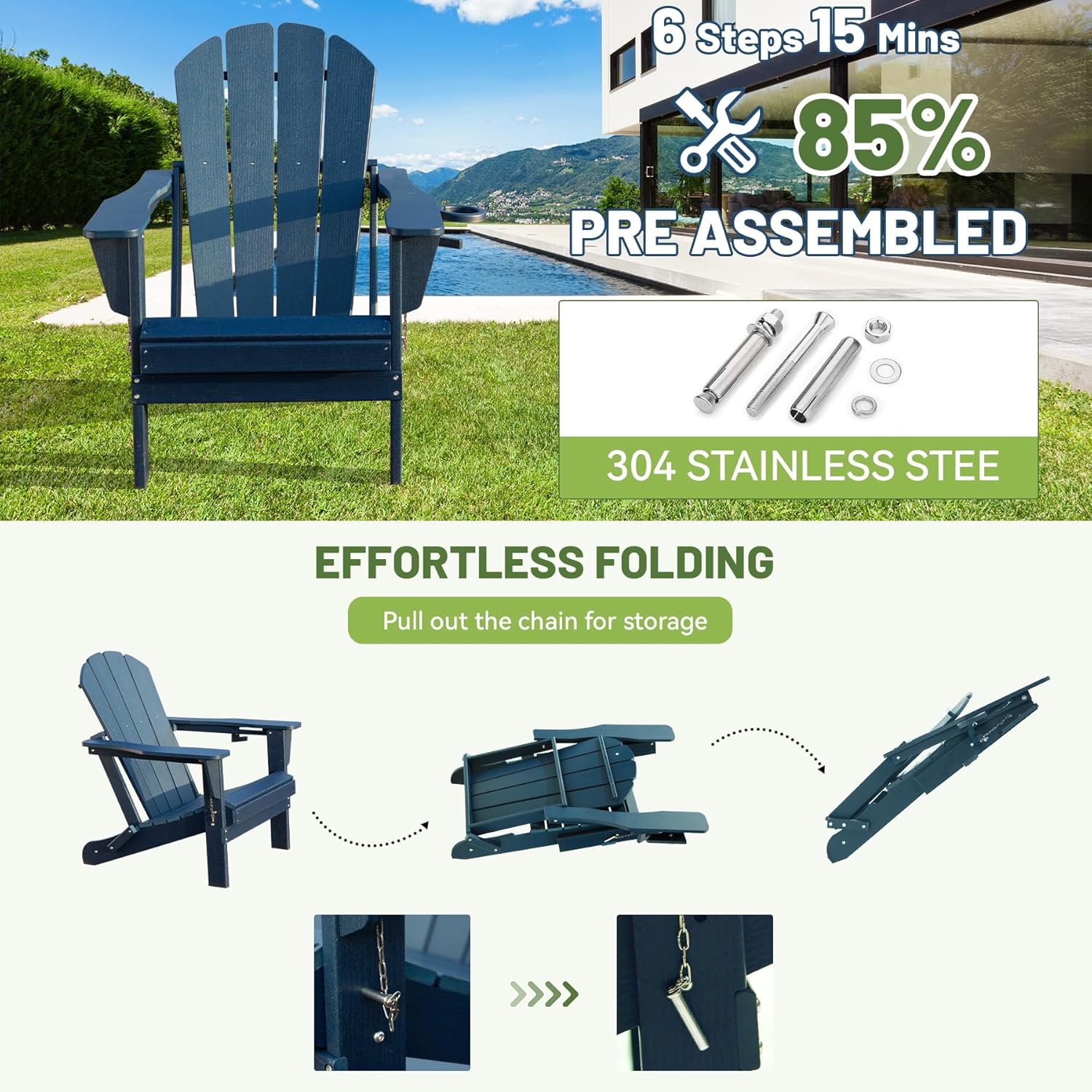 Clihome CL-BHF326WH Patio-Chairs - View #6