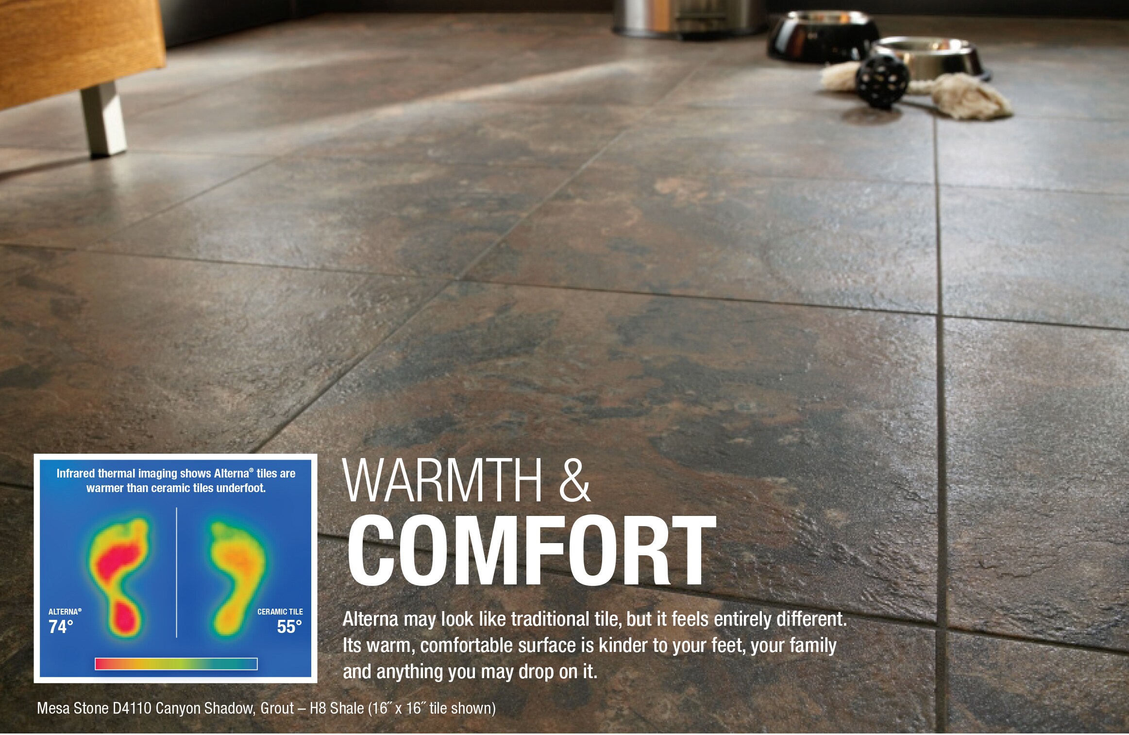 Armstrong Flooring Alterna 14-piece 16-in x 16-in Groutable Carrera Marble Gray Glue (Adhesive) Vinyl Tile
