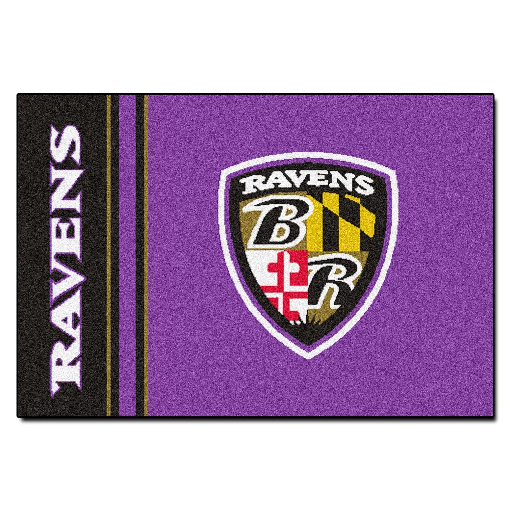 FANMATS Baltimore Ravens 3 ft. x 6 ft. Football Field Rug Runner