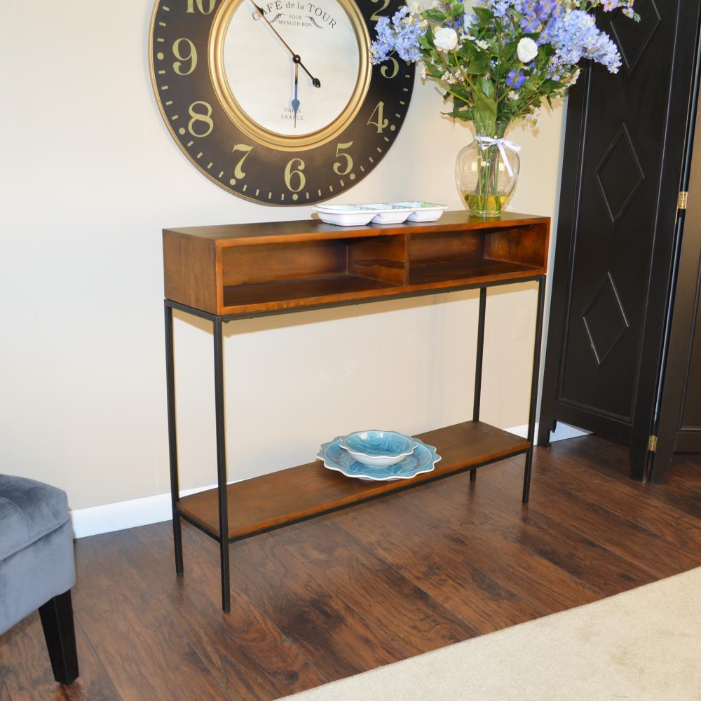 Ashton Console Table & Mirror in Black, Console Sets