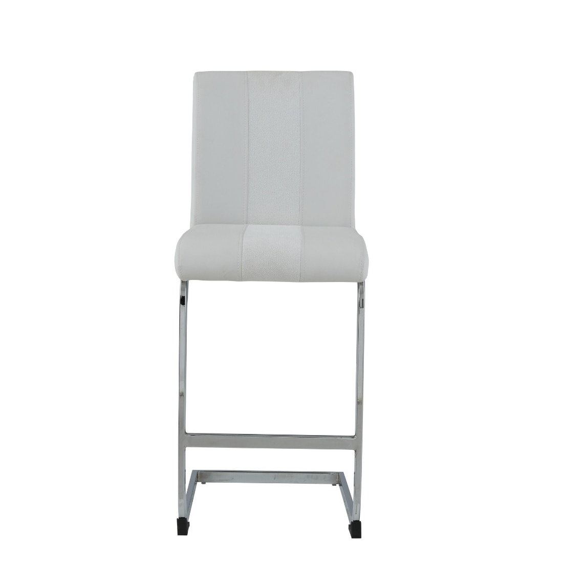 HomeRoots 4000383950 Set of 4 White Tall Wood Bar Stool Back