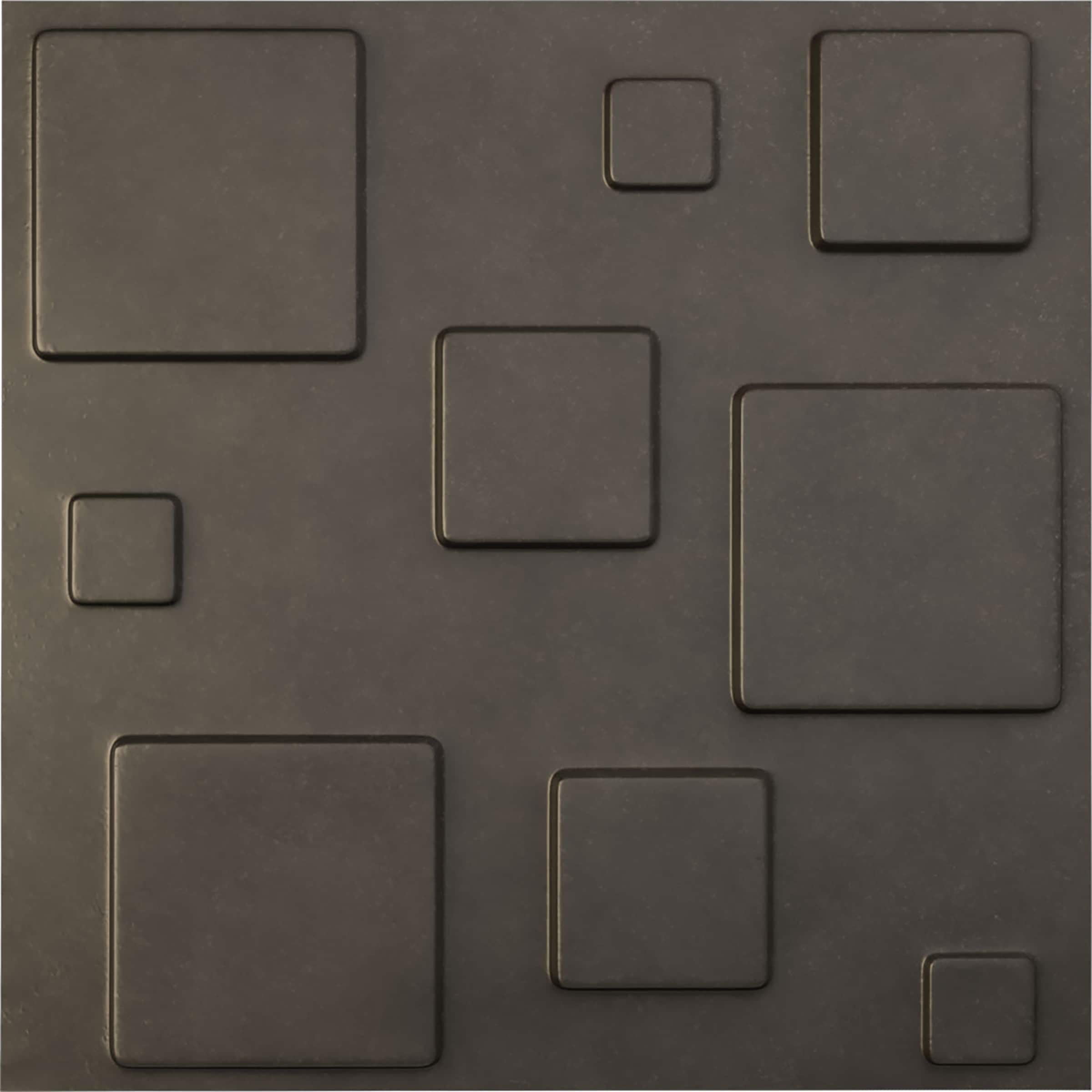 Ekena Millwork WP20X20DEDST 19-5/8-in x 19-5/8-in Embossed Paintable/Stainable Black PVC Abstract Wall Panel ( 2.67-sq ft )