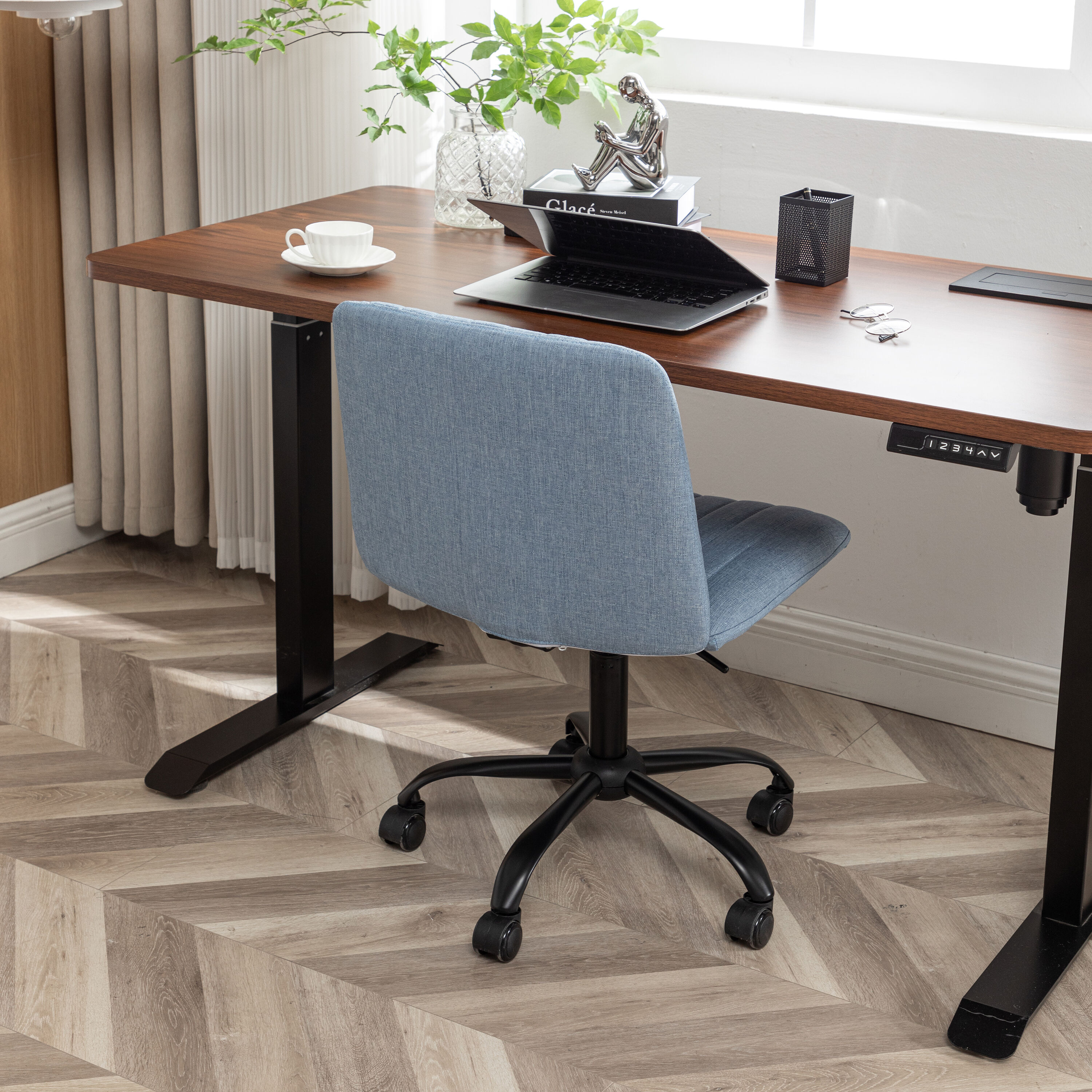 Roundhill Furniture OF1016BU Office-Chairs - View #4