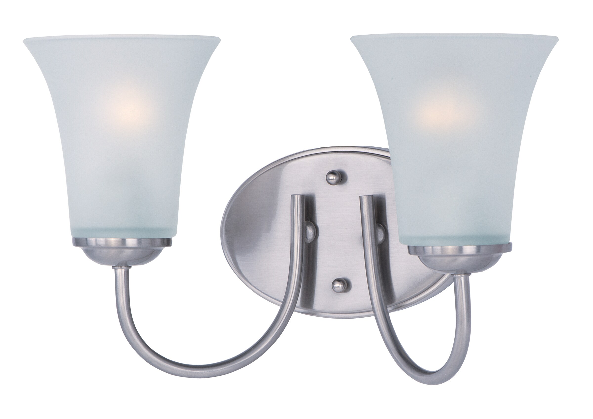Maxim Lighting 10052FTSN Logan 14-in 2 -Light Satin Nickel Modern/contemporary Vanity light