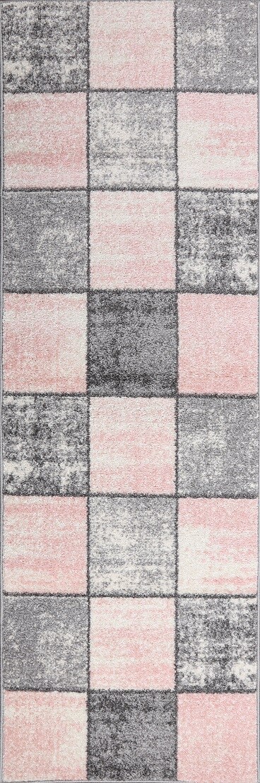 LBaiet CH520P26 PINK Chelsea 2 X 6 Pink Indoor Geometric Runner Rug