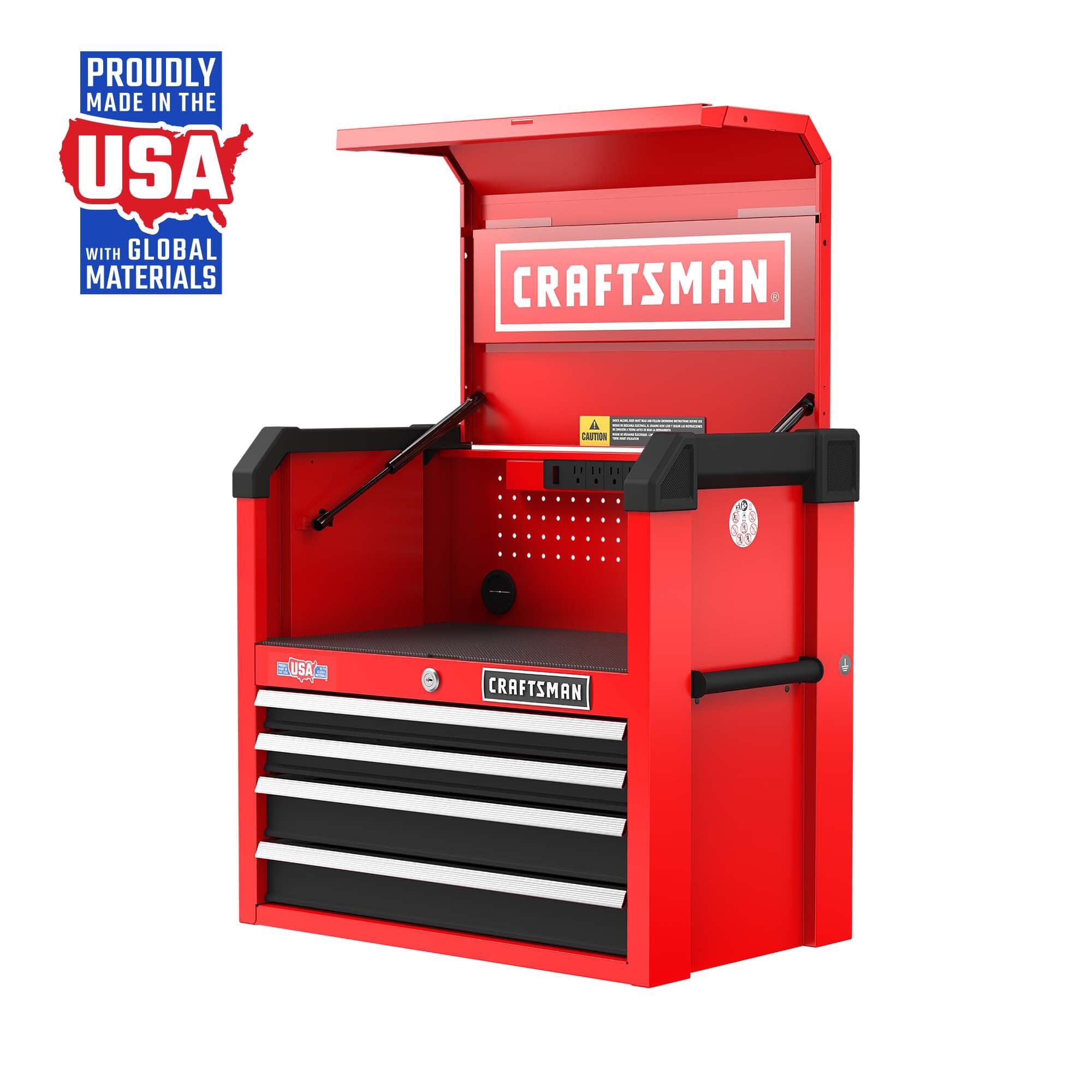 2000 Series 26-in W x 24.7-in H 4-Drawer Steel Tool Chest (Red) | - CRAFTSMAN CMST98267RB