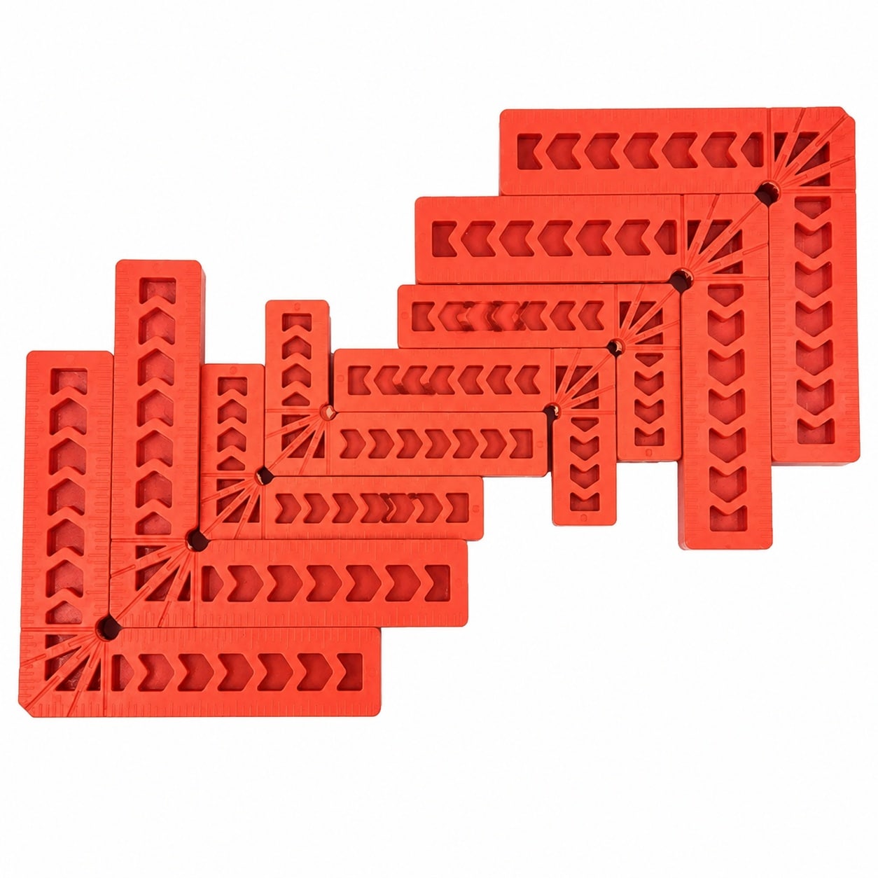 Linder Group Inc Corner clamp positioning squares 90 degree woodworking tools Set of 8 with 3 inch and 4 inch clamping squares for frames boxes cabinets ABS #L3WK3TRH