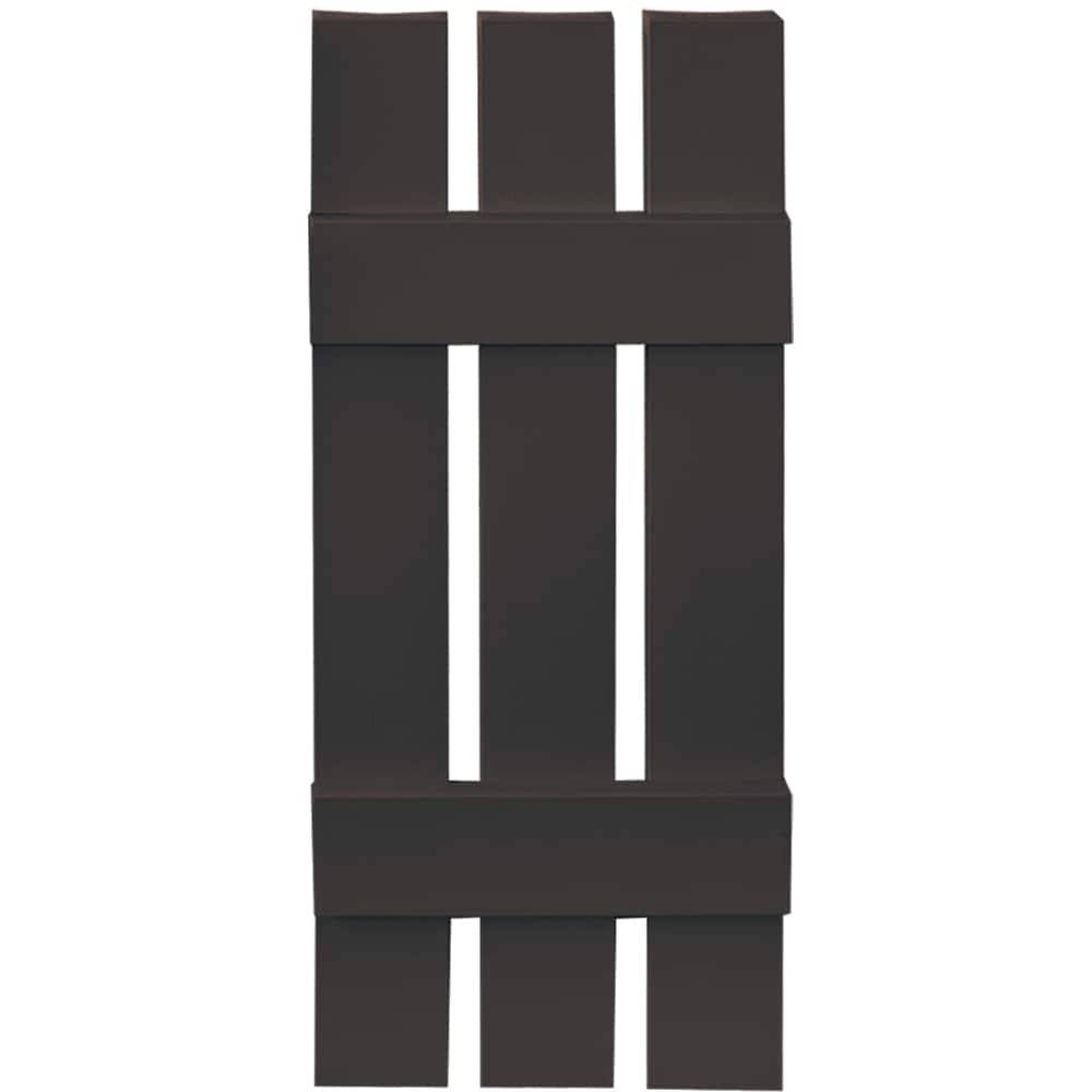 Vantage V5371231010 11.875-in W x 31-in H Musket Brown Board and batten Spaced Exterior Shutters ( 1 -Pack )