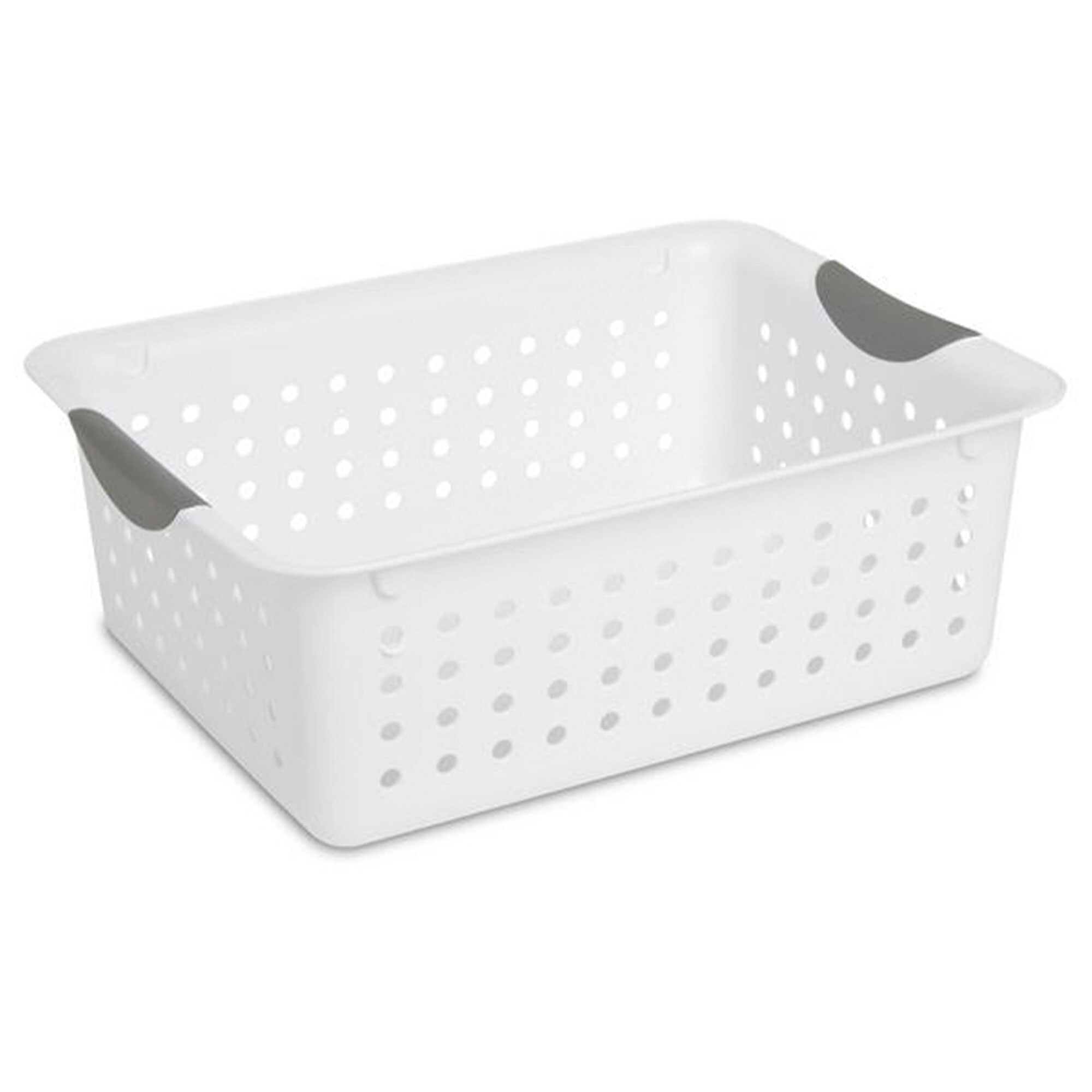 Sterilite Corporation 6-Pack 10.75-in W x 5-in H x 13.75-in D White Plastic  Stackable Basket in the Storage Bins & Baskets department at