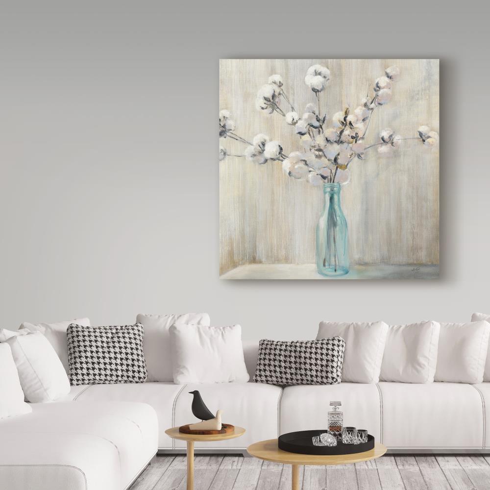 Trademark Fine Art Framed 24-in H x 24-in W Floral Print on Canvas at ...