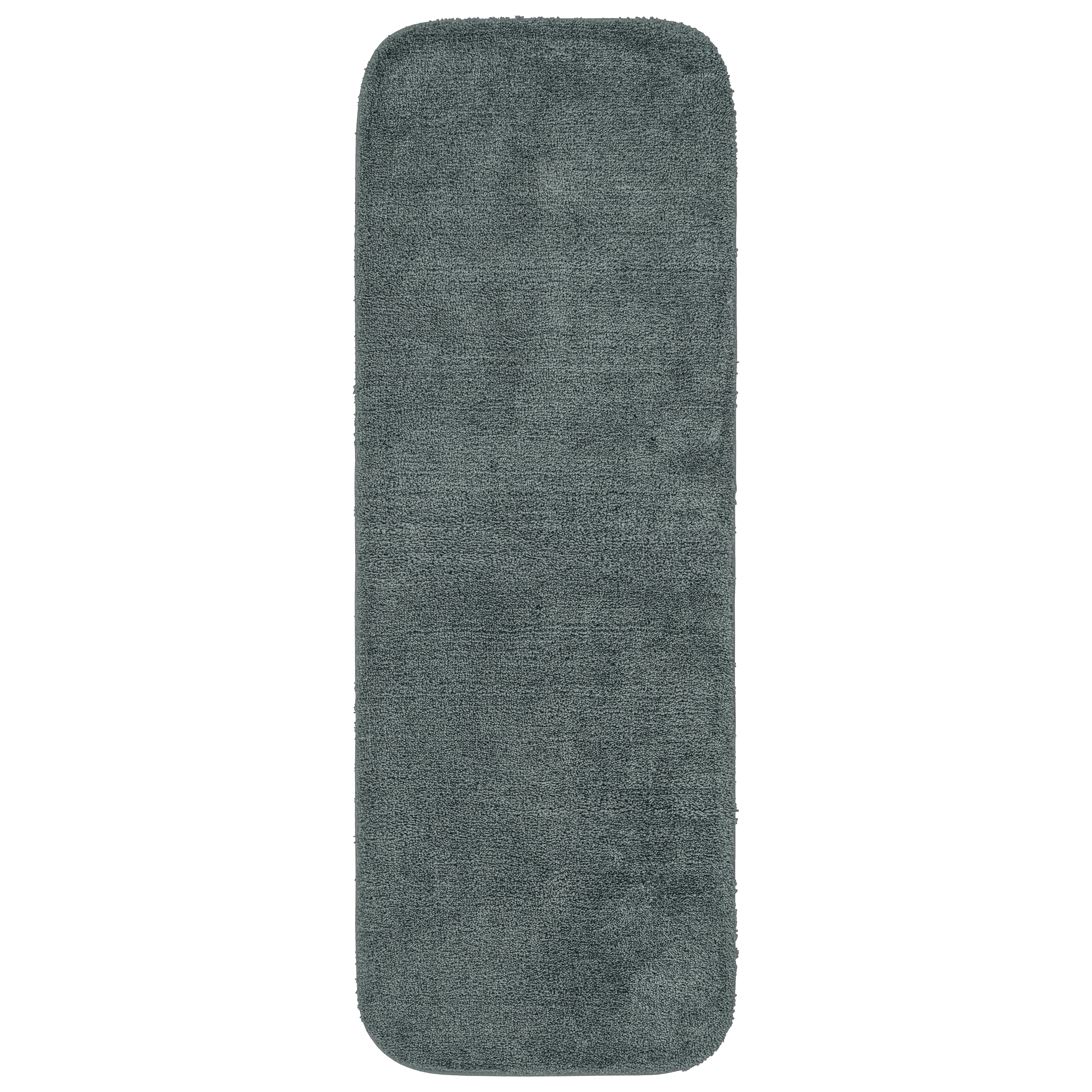 Garland Rug BA010W022060J6 Traditional 22-in x 60-in Dark Gray Nylon Bath runner