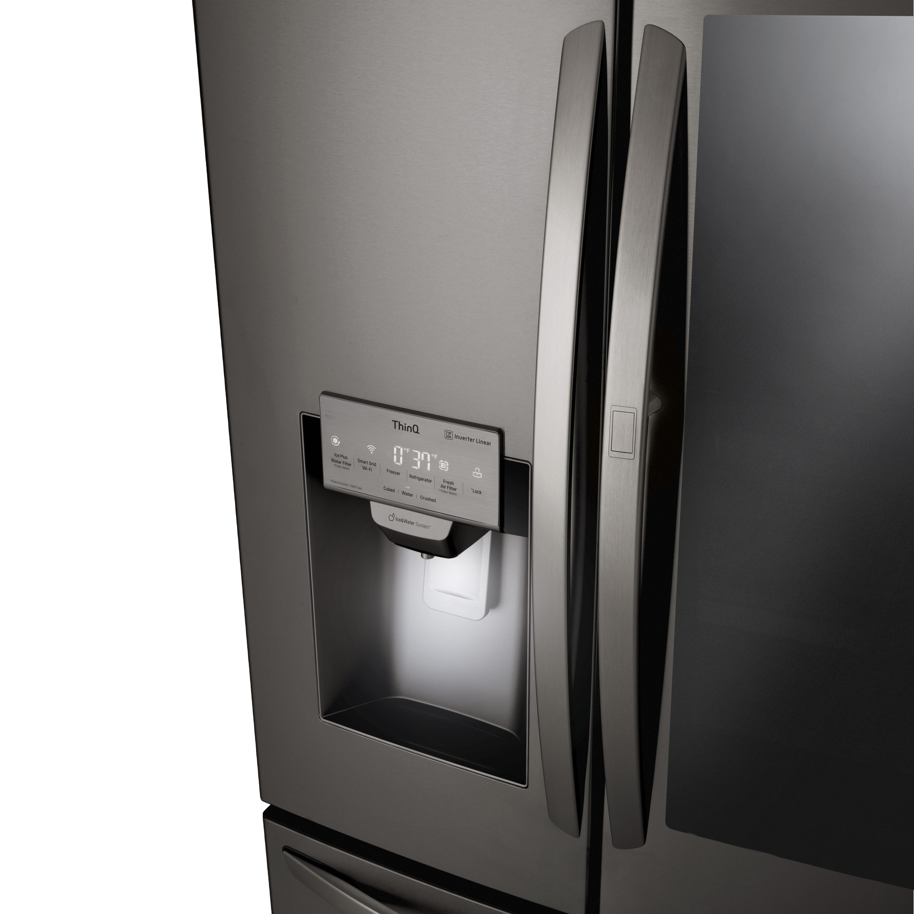 LG 889 Litres 2 Star Frost Free Inverter Linear French Door Refrigerator  (InstaView Door-in-Door, GR-X31FMQHL, Matt Black)