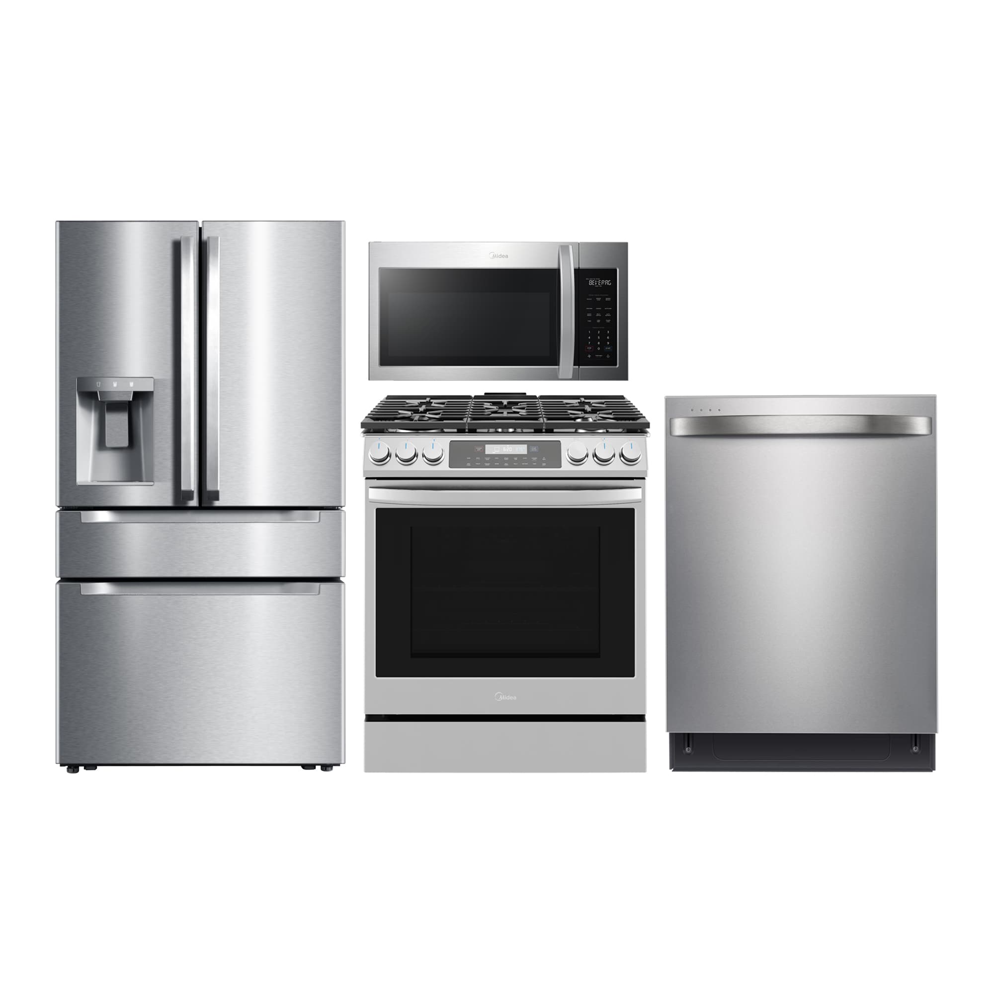 Midea 30 In. Slide-In Electric Range 6.3 cu. ft. Self-Cleaning Oven in  Stainless Steel, MES30S4AST