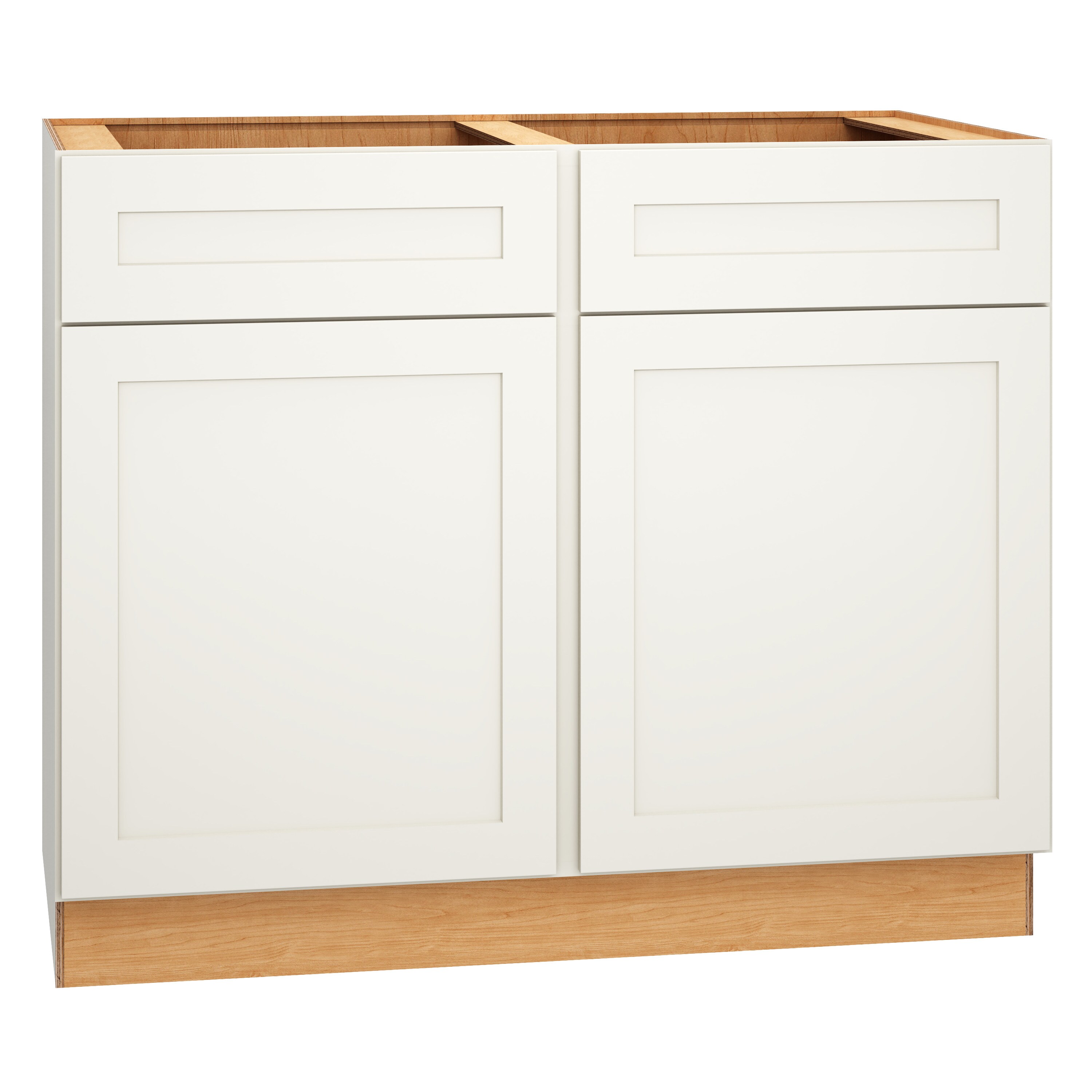 RELIABILT 332 SB42 Pinnacle 42-in W x 34.5-in H x 24-in D White Sink Base Fully assembled Plywood Cabinet (Recessed Panel Shaker)
