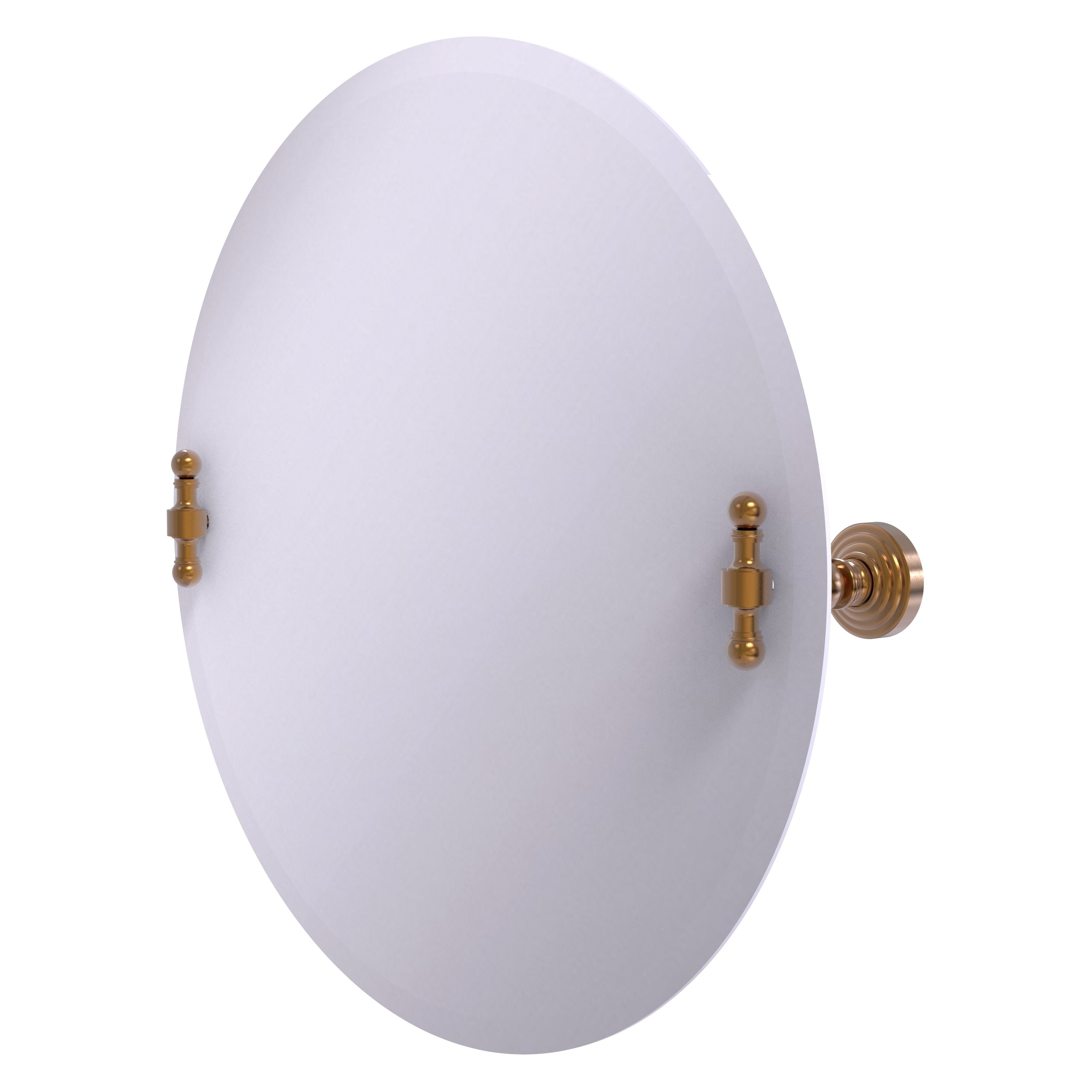 Allied Brass RW-90-BBR Retro Wave 22-Inches x 22-Inches Beveled Frameless Round Tilting Bathroom Vanity Mirror ( Brushed Bronze )