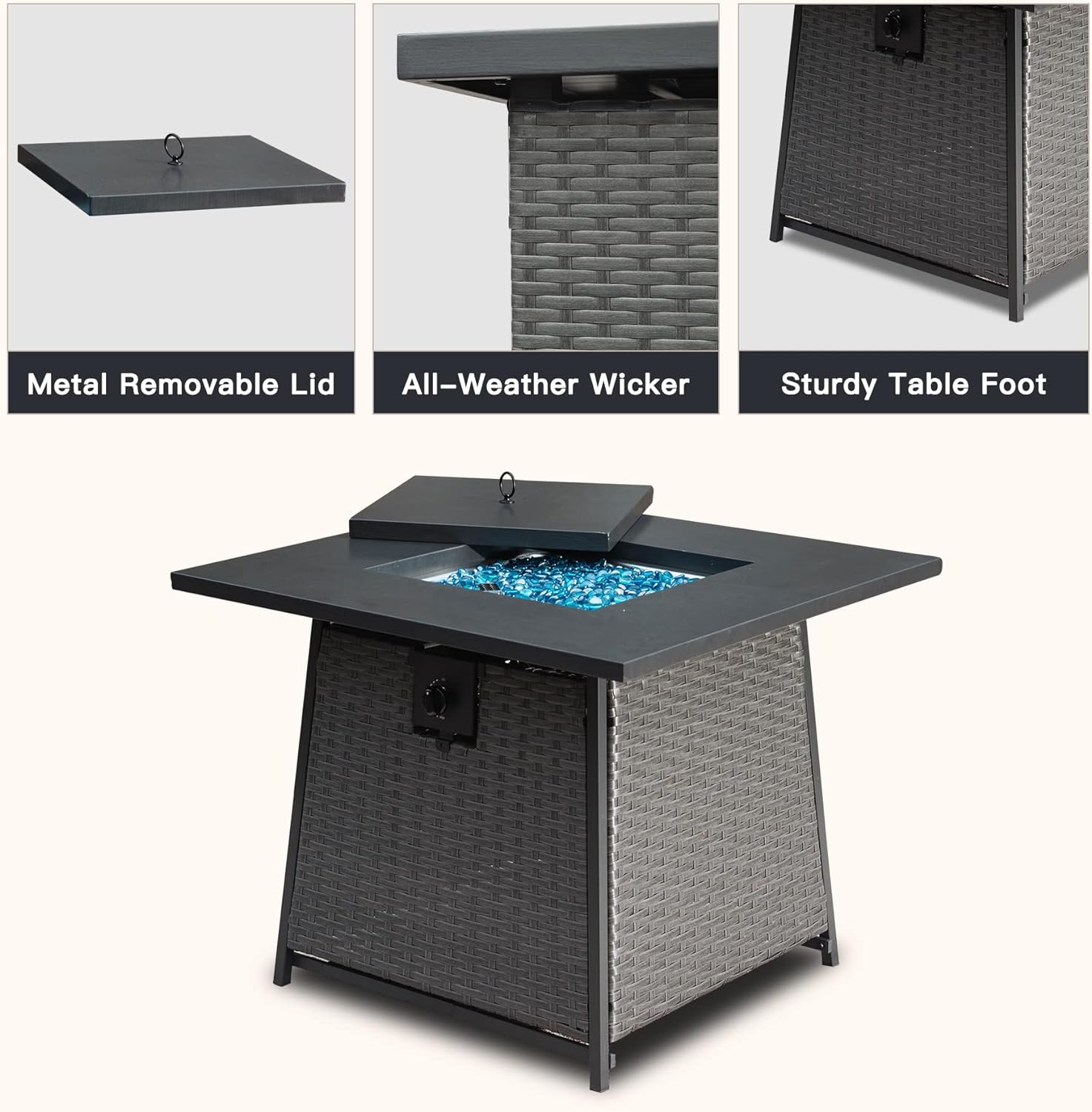 AHIOU HOME ZAAHG-113379FP Outdoor-Gas-Firepits - View #5