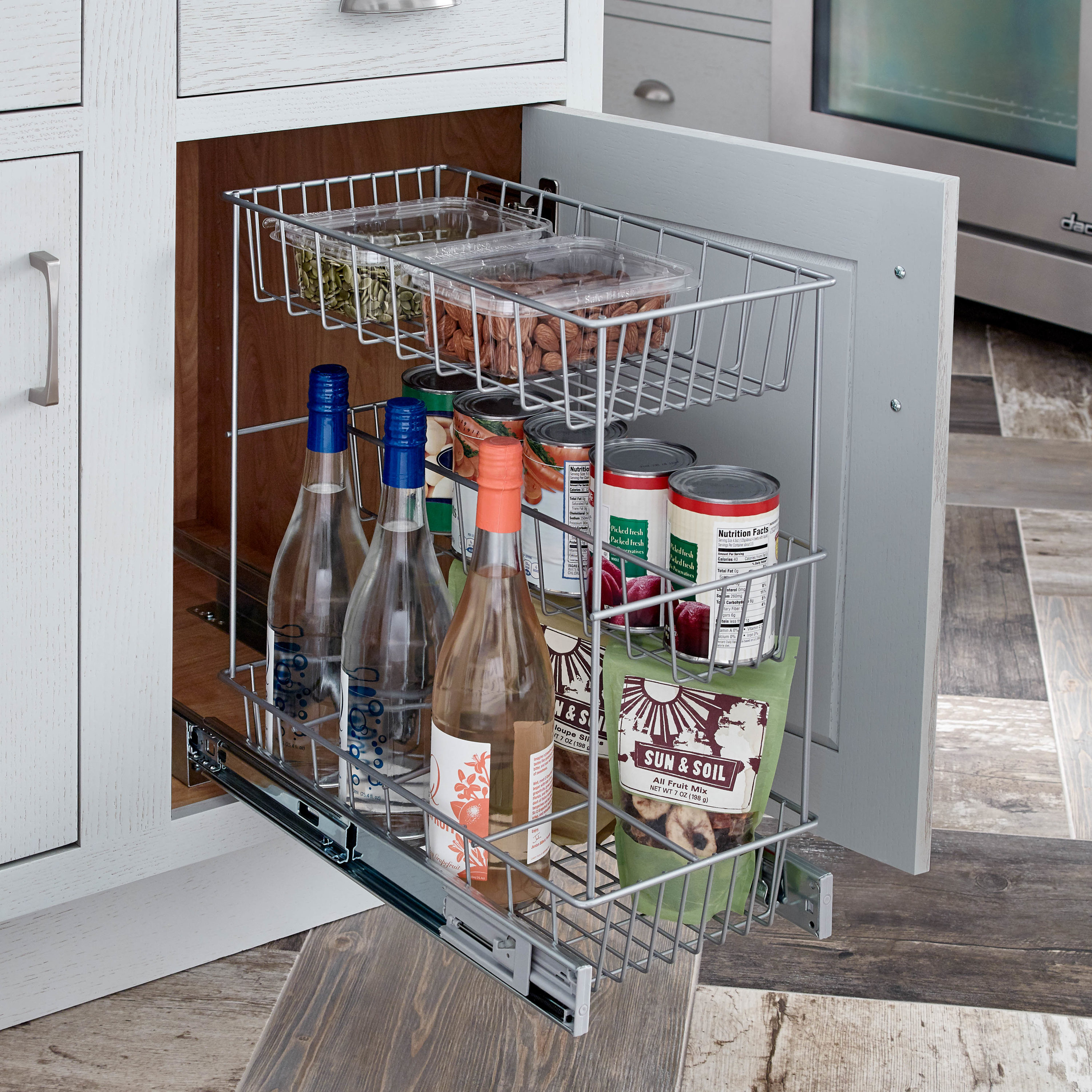 2-tier Under Sink Sli Out Organizer, Pull Out Cabinet Storage Shelf With  Sliding Storage Wire Basket Drawer For Bathroom Kitchen, Countertop Or  Pantry