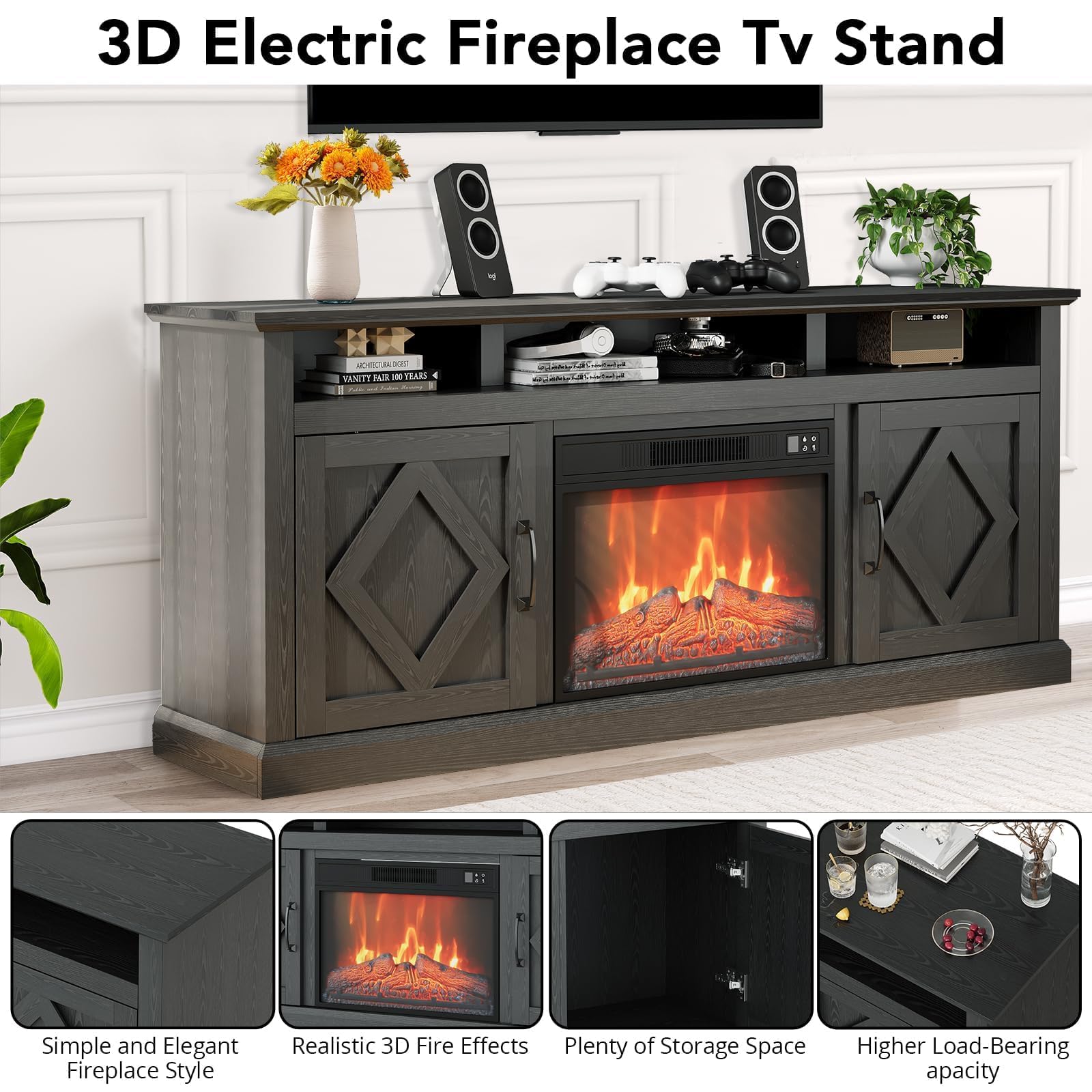 DEXSO ENCOREPHKBA11922 Electric-Fireplaces - View #4