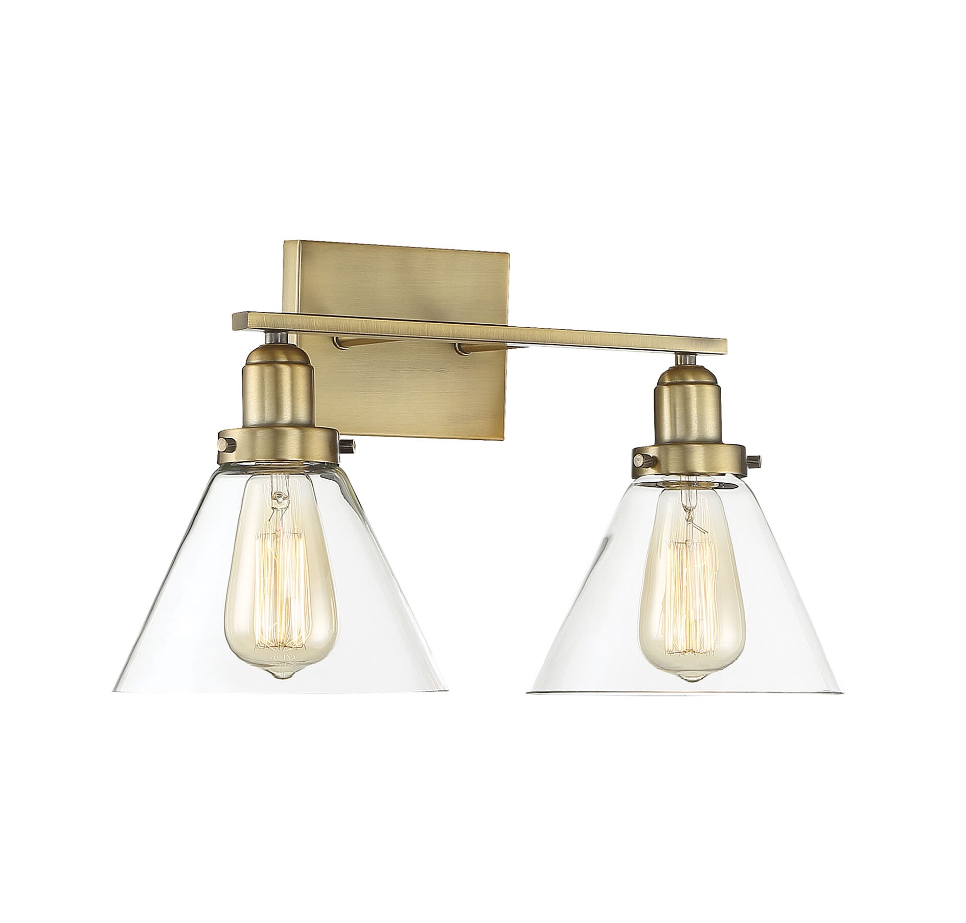 Savoy House Drake 2 - Light Vanity in Warm Brass