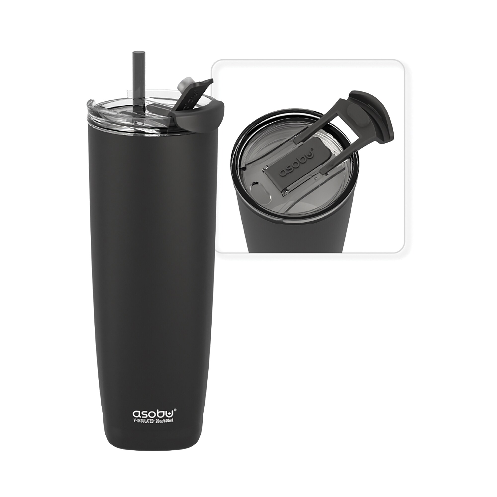 ASOBU ADNANABF23BK Aqualina 20 -fl oz Stainless steel Insulated Tumbler - Black