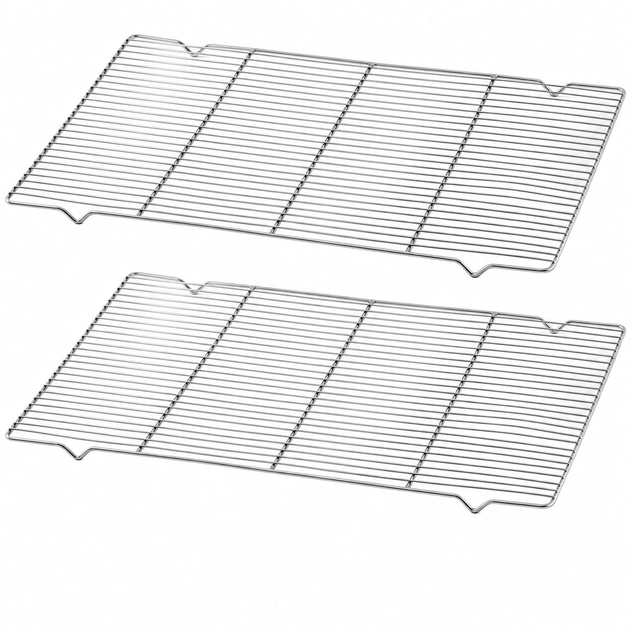 Aoibox  201 Stainless Steel Full Size Cooling Rack 24 in x 16 in Mirror Polished Dishwasher Safe 2 Pack