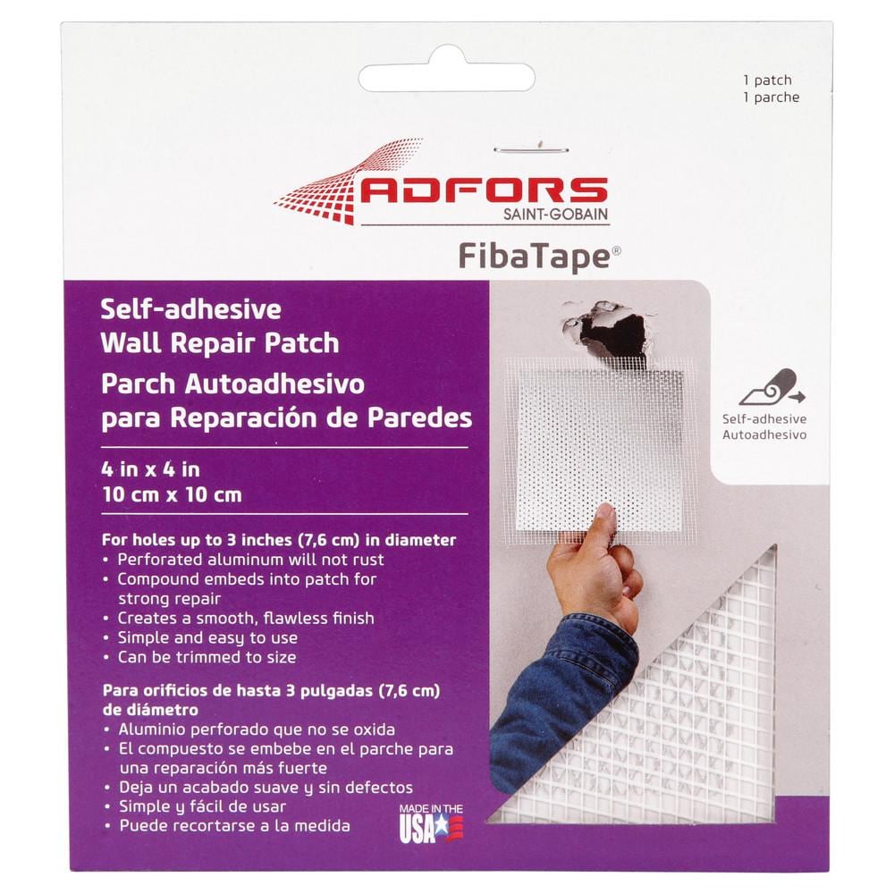 FibaTape Aluminum 4-in x 4-in Drywall Repair Patch