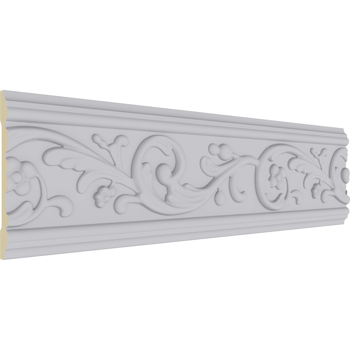 White Polyurethane Aberdeen Crown Moulding 94.5" Length