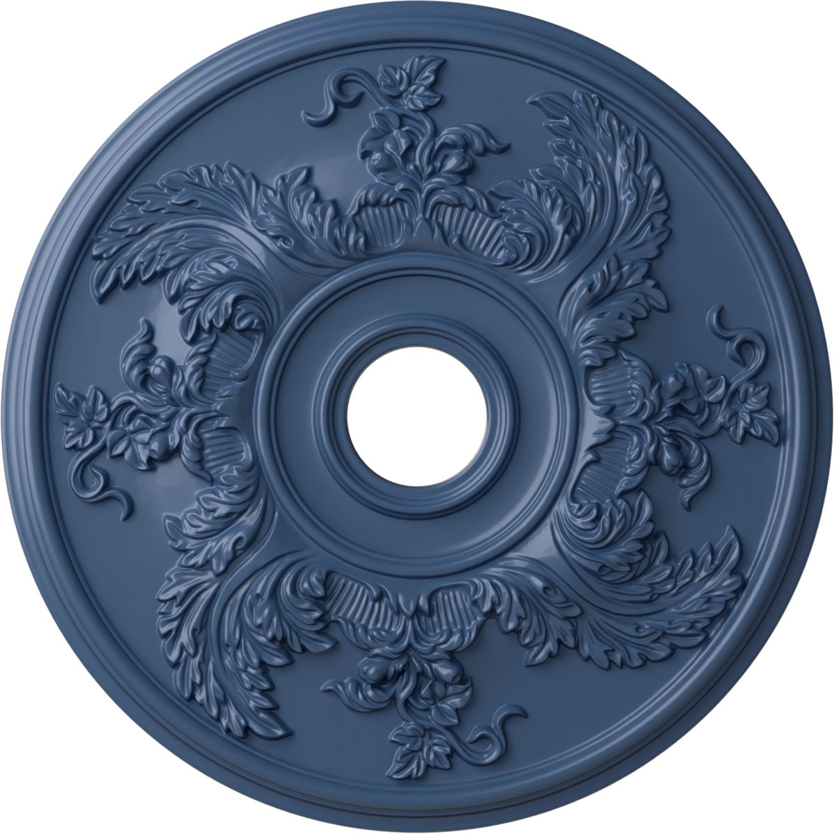 Ekena Millwork CM23ACAMF Acanthus Twist 23.625-in W x 23.625-in L Painted Americana Polyurethane Whole Ceiling Medallion