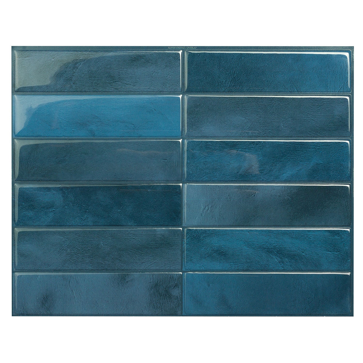 Smart Tiles Morocco Sefrou Green 9-in x 12-in Glossy Resin Linear Peel and Stick Wall Tile (2.8-sq. ft/ Carton)