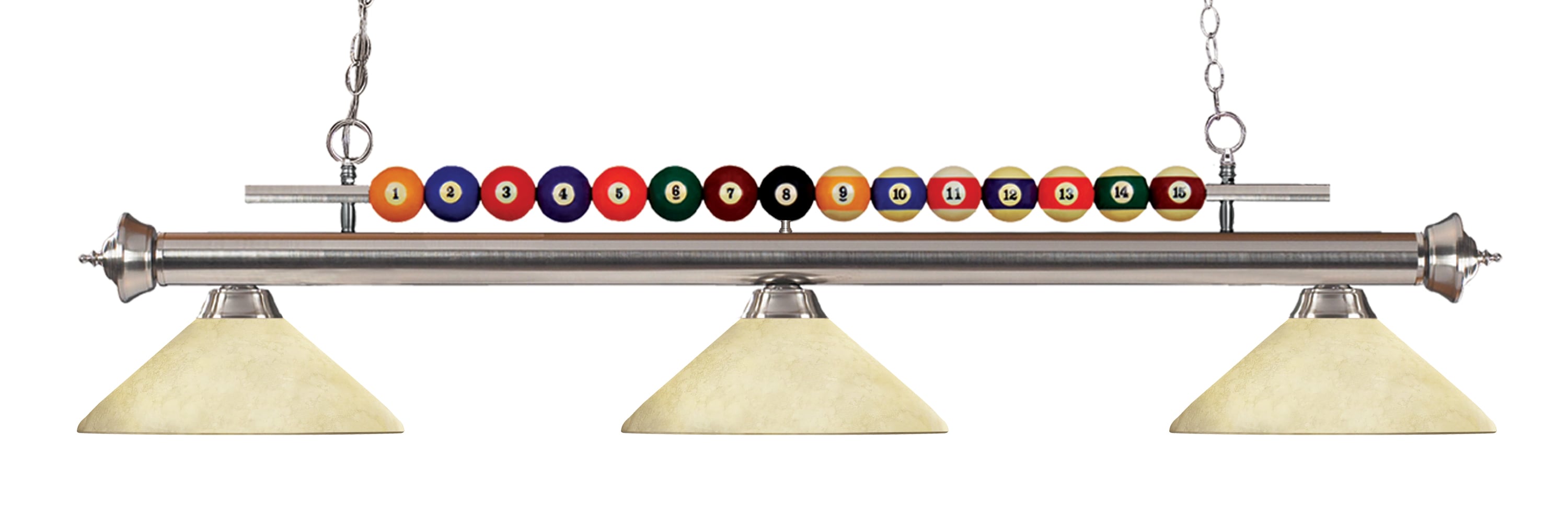 Z-Lite 170BN-AGM14 Shark Brushed Nickel Incandescent Medium base (E-26) Pool Table Lighting
