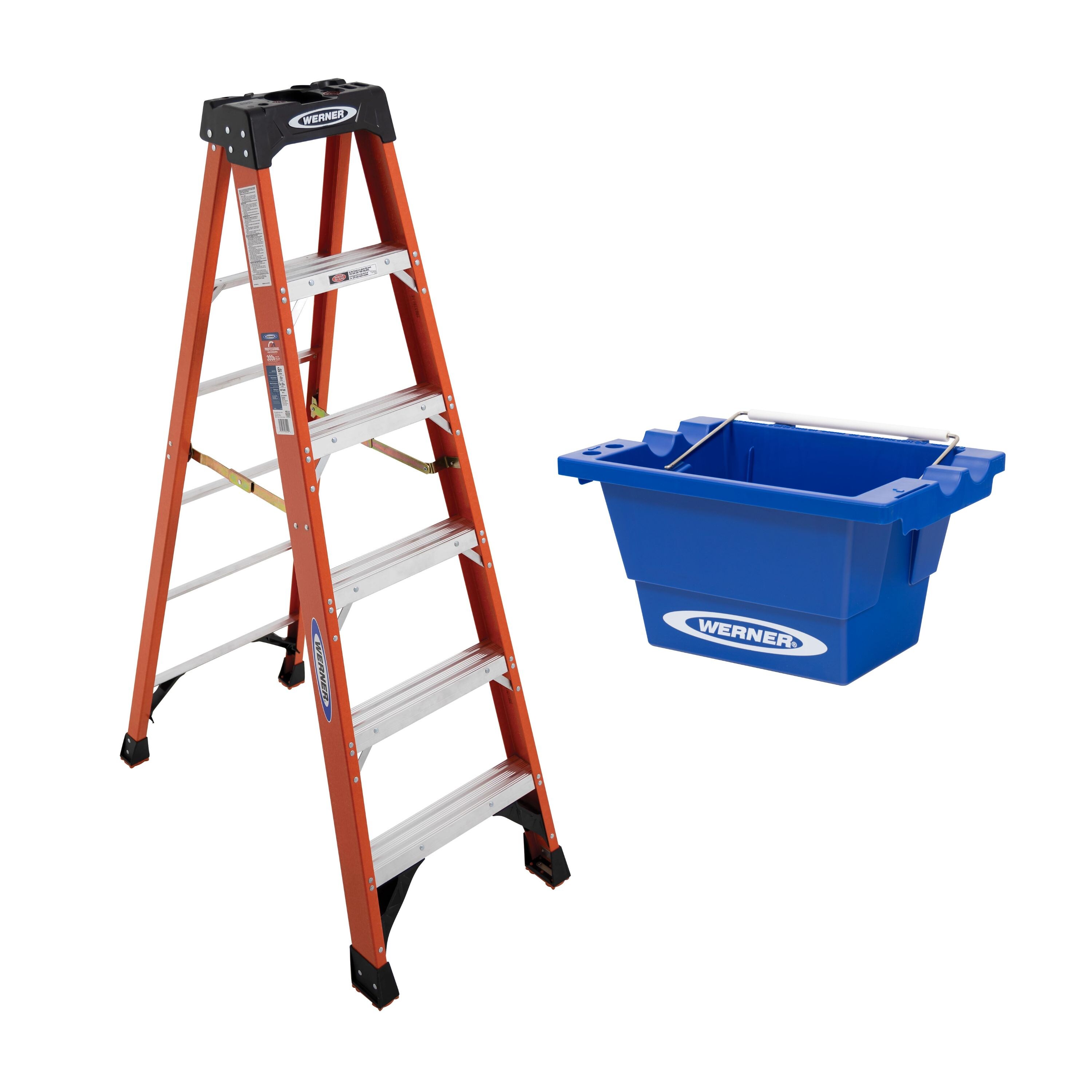 Werner Plastic 4.99-in Utility Bucket For Ladders in the Ladder