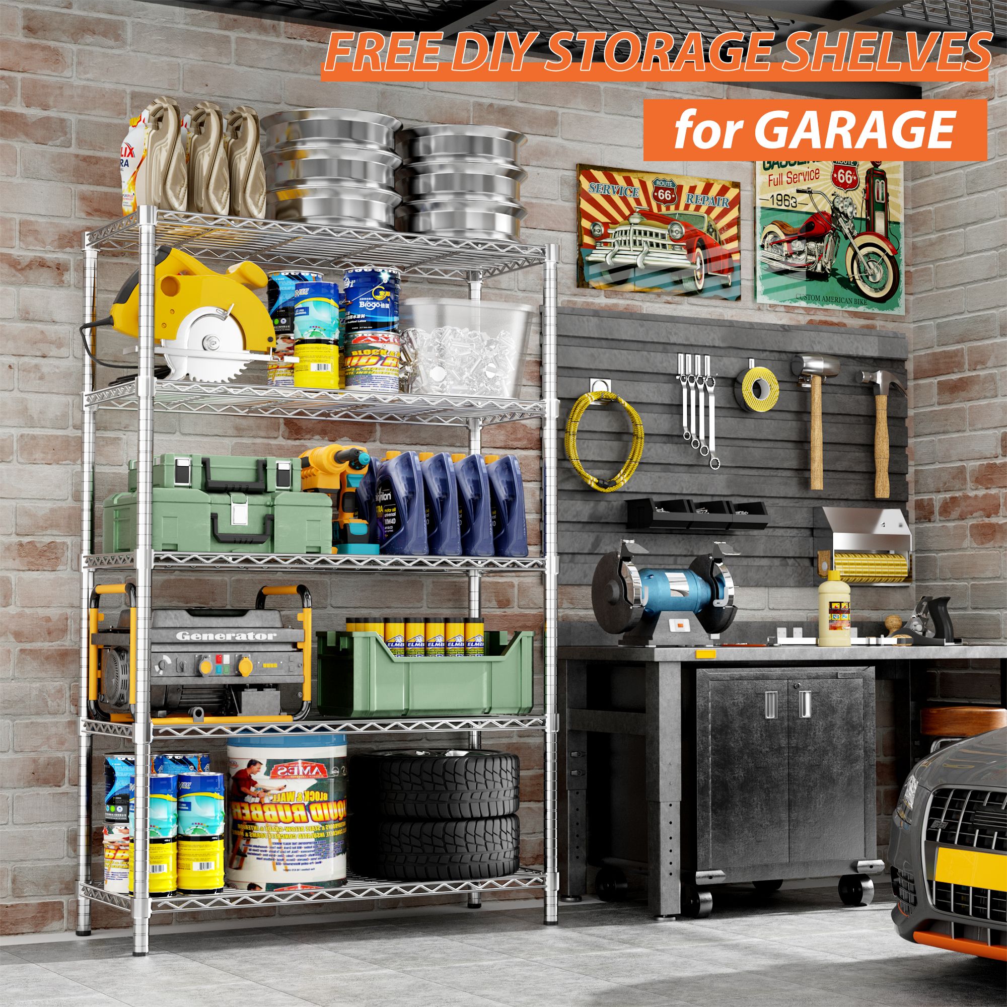 LOVMOR CHROME-36HAGW-PLR Free-Standing-Shelving - View #6