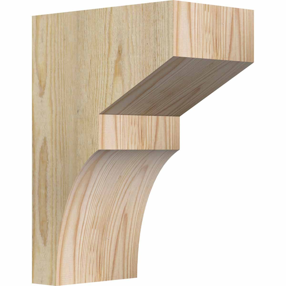 Ekena Millwork COR06X10X14MON00RDF 6-in x 10-in x 14-in Monterey Unfinished Douglas fir Wood Paintable/Stainable Corbel