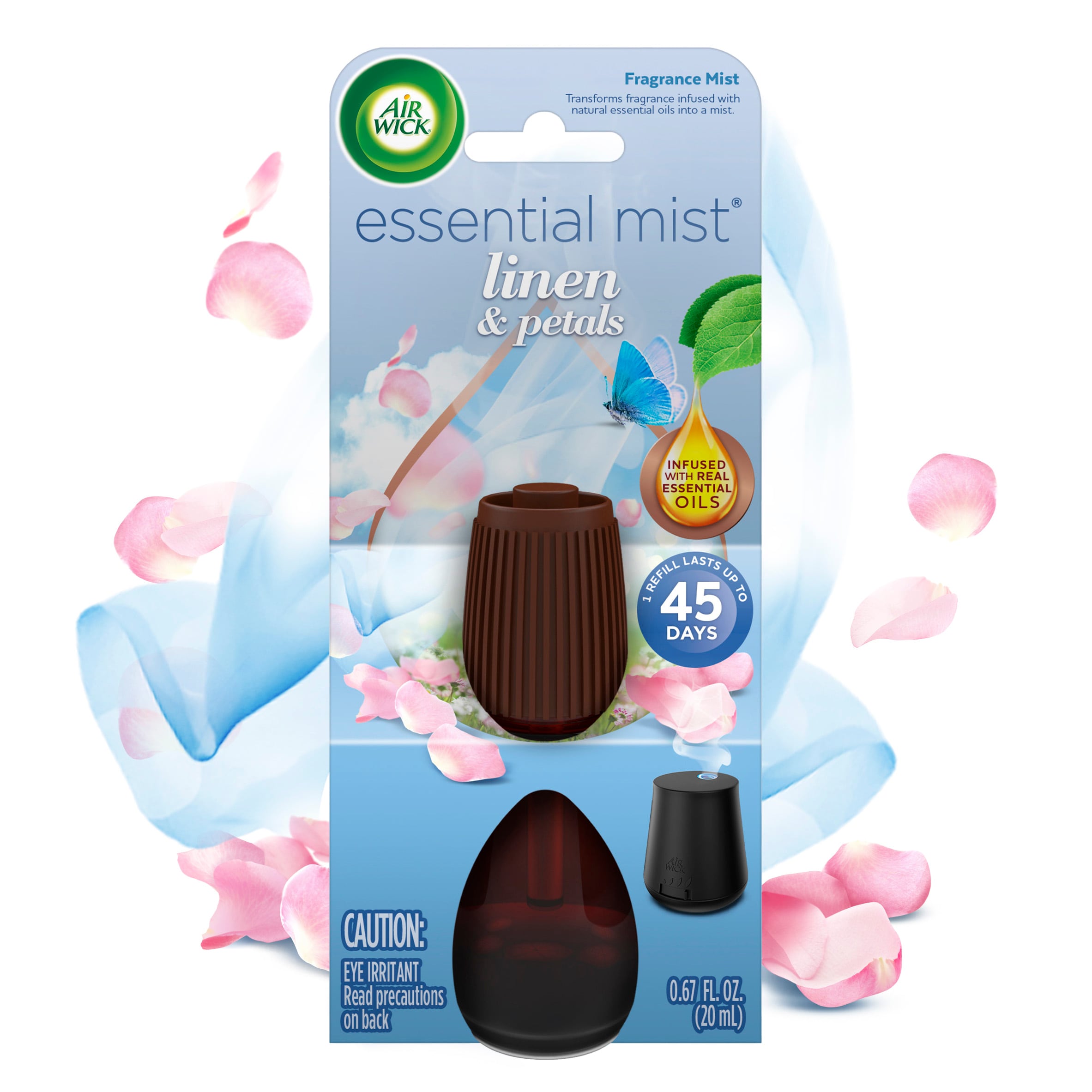Air Wick Essential Mist 0.67 -fl oz Linen and Petals Refill Air Freshener