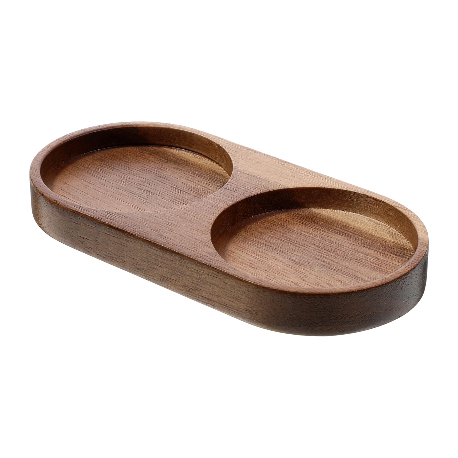 Aoibox  Acacia Wood Salt and Pepper Grinder Tray 5 7 x 2 75 In with 2 5 In Wells Mill Rest and Holder