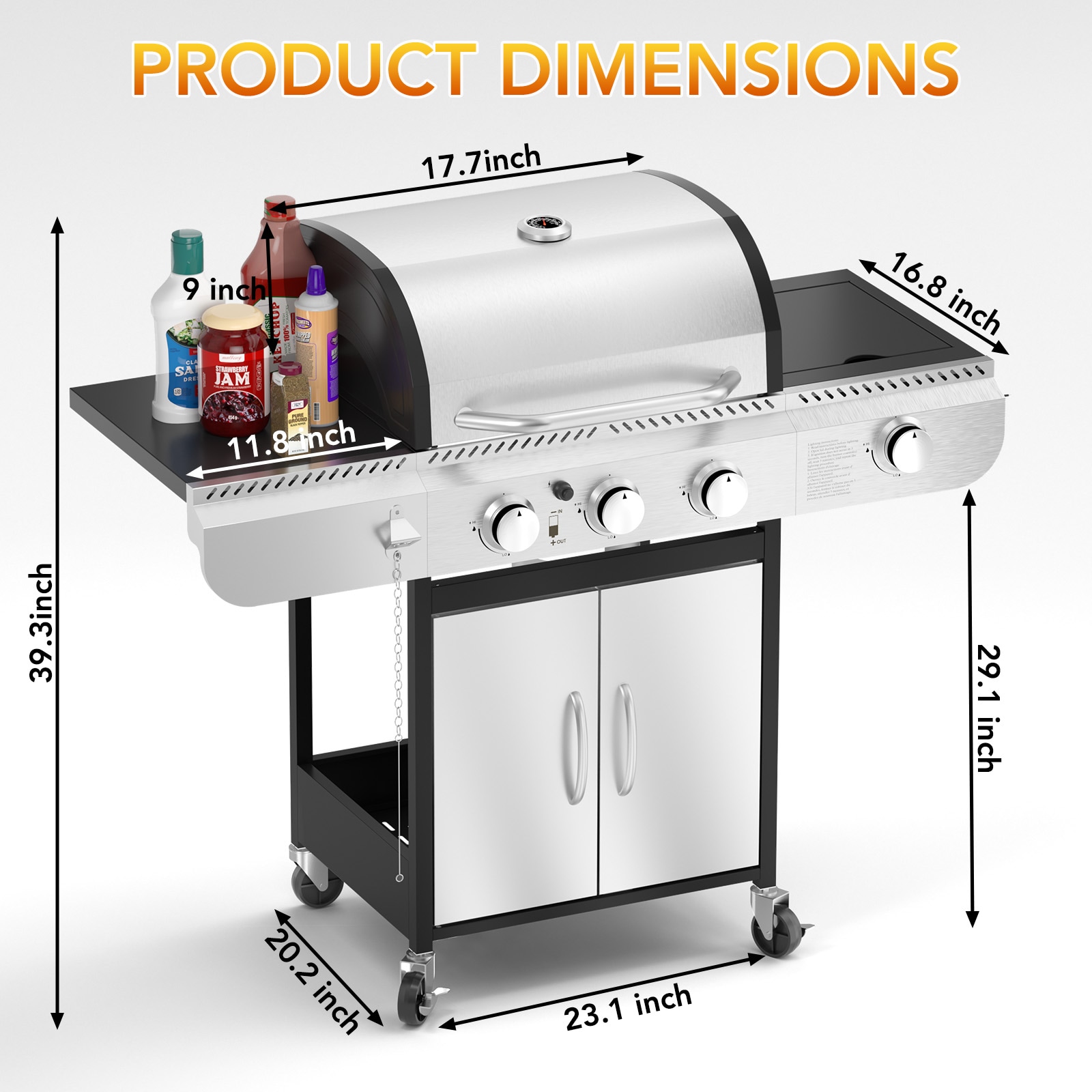 COWSAR LSG01GG41B Gas-Grill - View #10