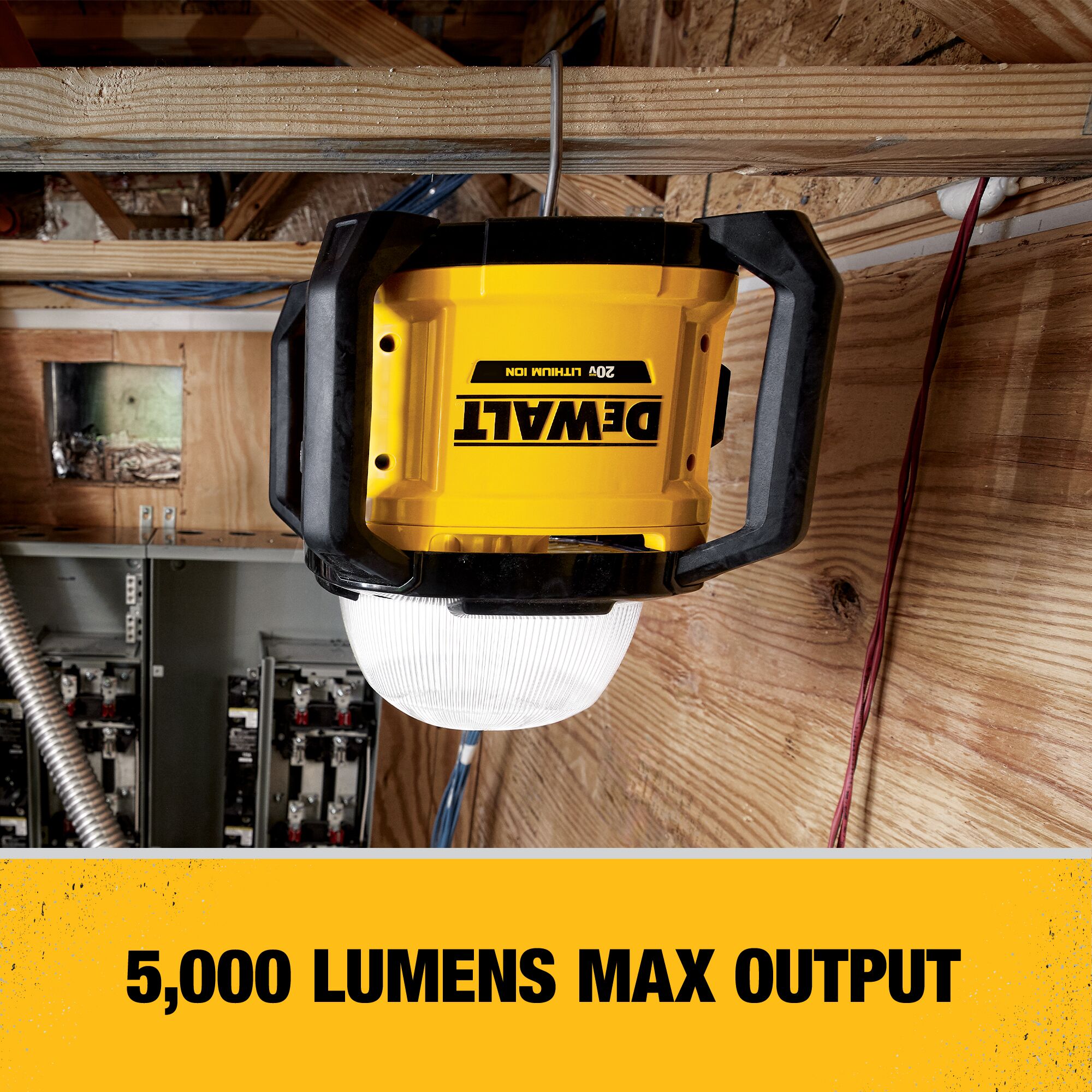 DEWALT 5000 Lumen LED Battery operated Rechargeable Portable Work