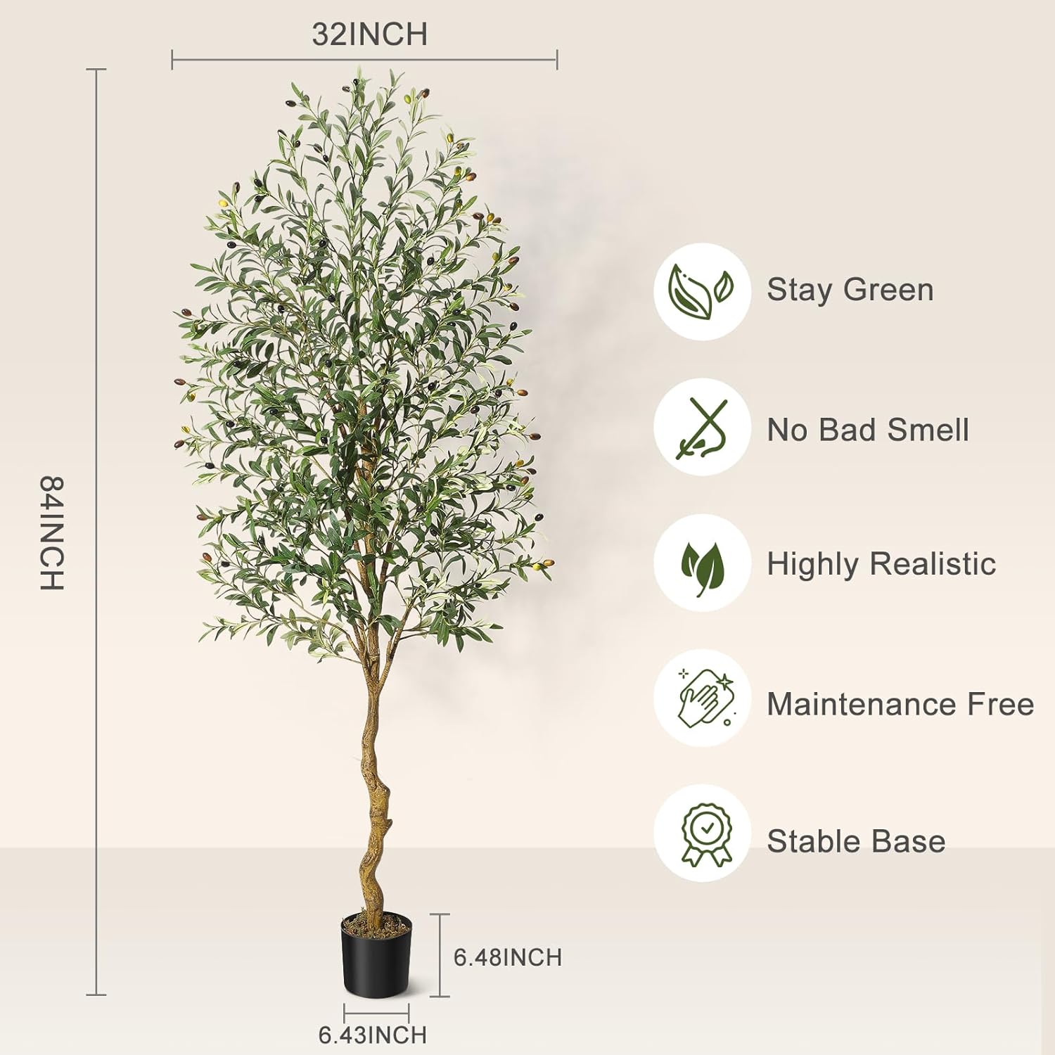 Curated visual reference: Garvee 7Ft Tall Artificial Olive Tree Fake Olive Tree Realistic Photo Inspiration