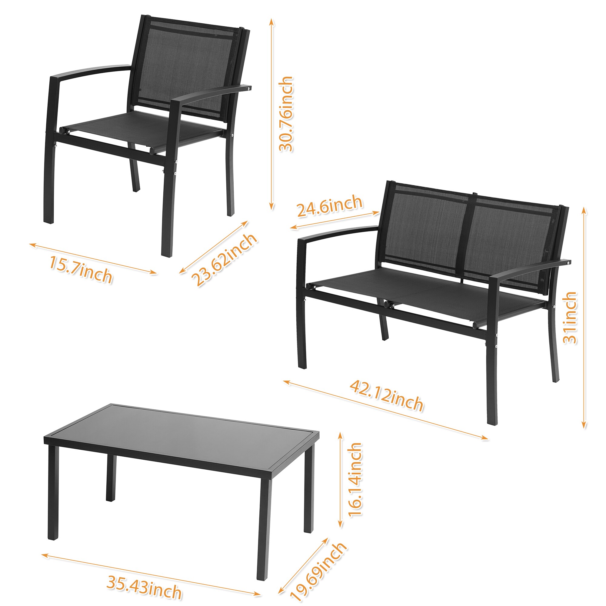 CASAINC BY-W41923226 Patio-Conversation-Sets - View #5