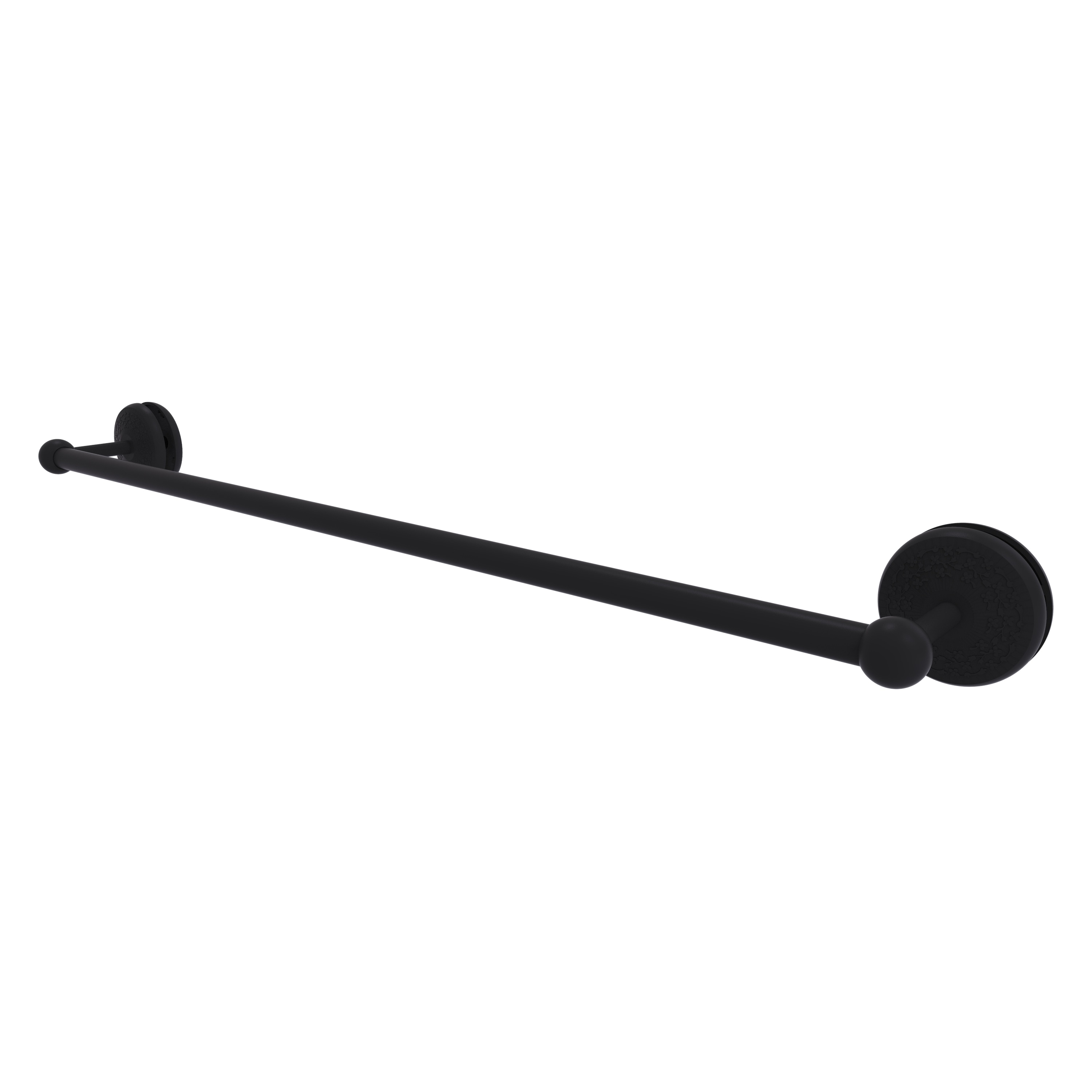 Allied Brass MC-41-SM-30-BKM Monte Carlo 30-in Matte Black Wall mount Single Towel Bar