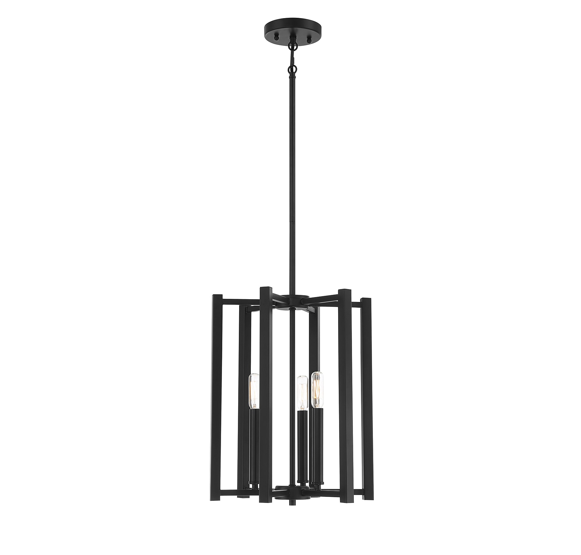 Savoy House Essentials 3-7700-3-89 Benson 3 -Light Matte Black Transitional Linear Medium Hanging Pendant light