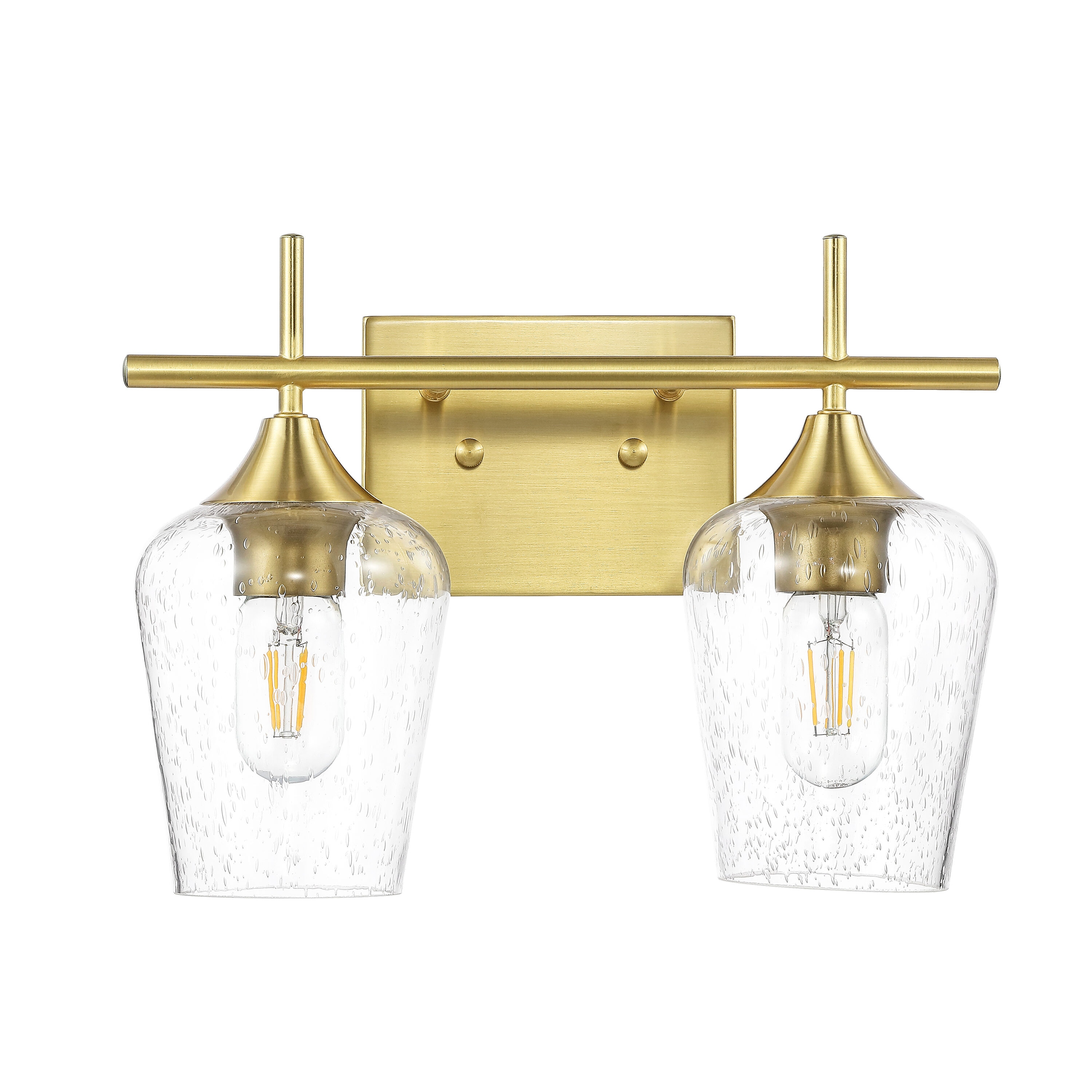 GETLEDEL FX-39040D 13.9-in 2 -Light Gold Modern/contemporary Vanity light