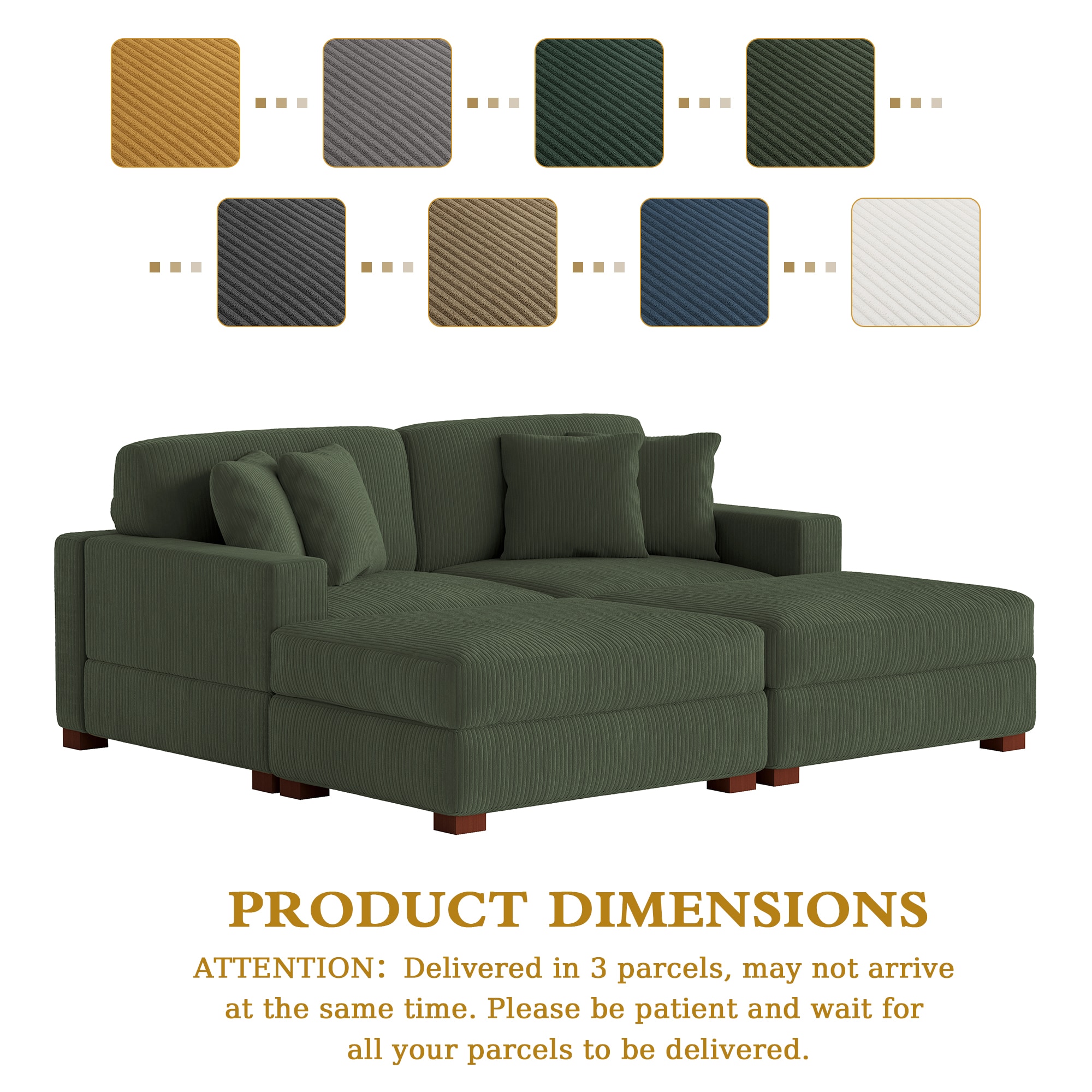 Dreamsidea CS7-GRN-L-R-OTX2 Sofas-Loveseats - View #11