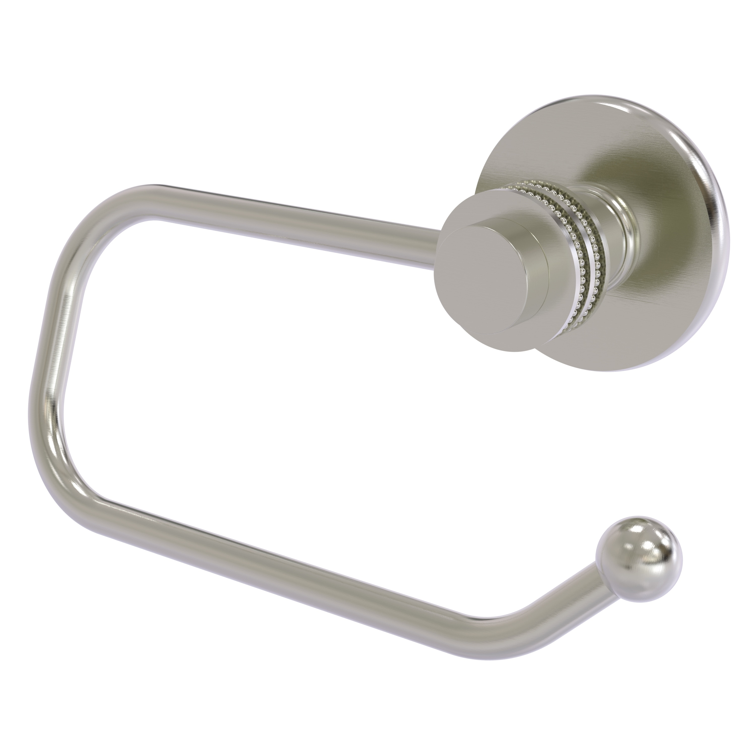 Allied Brass 924ED-SN Mercury Satin Nickel Wall mount Single post Toilet Paper Holder 1 -Rolls